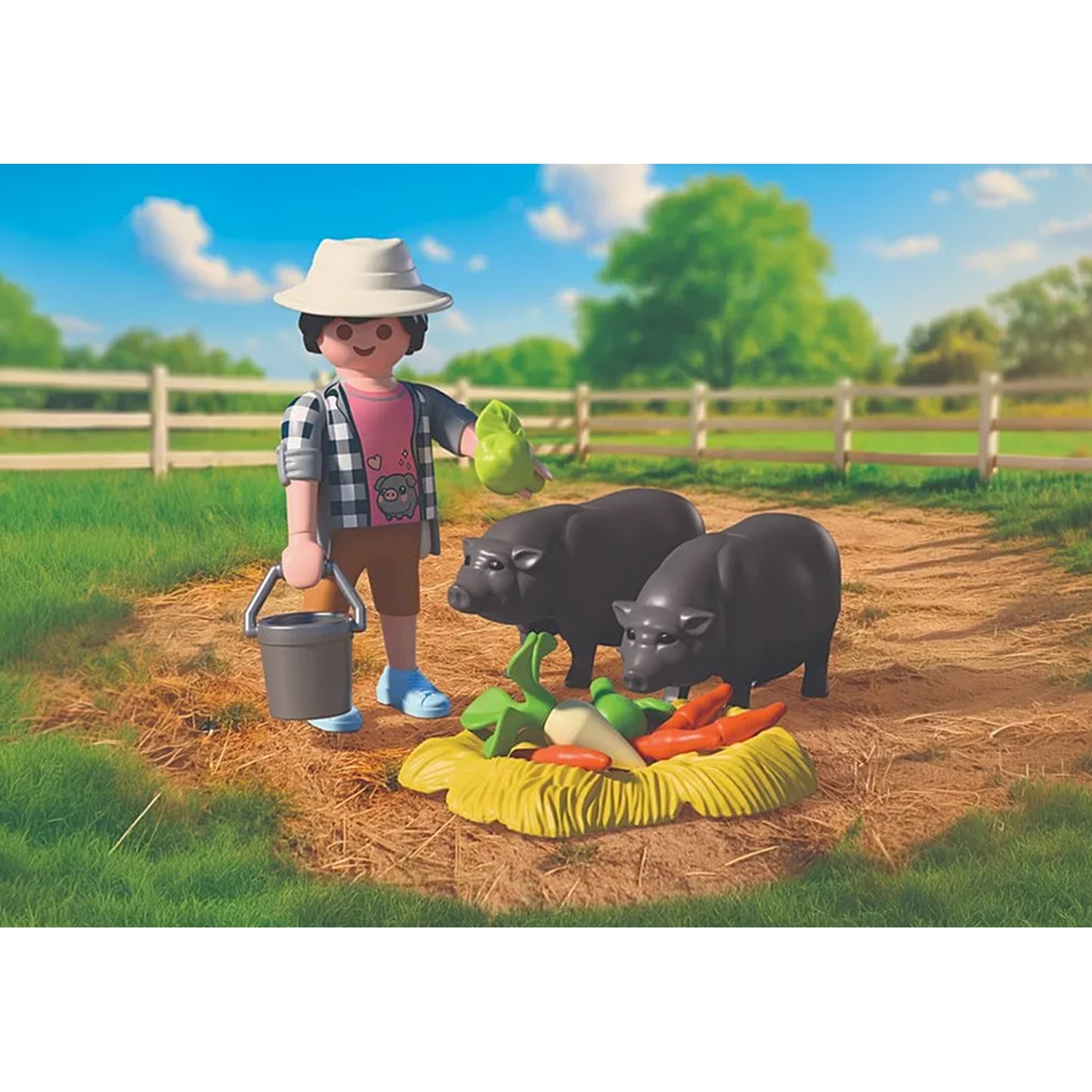 PLAYMOBIL 72171 Landwirt mit Hängebauchschwein
