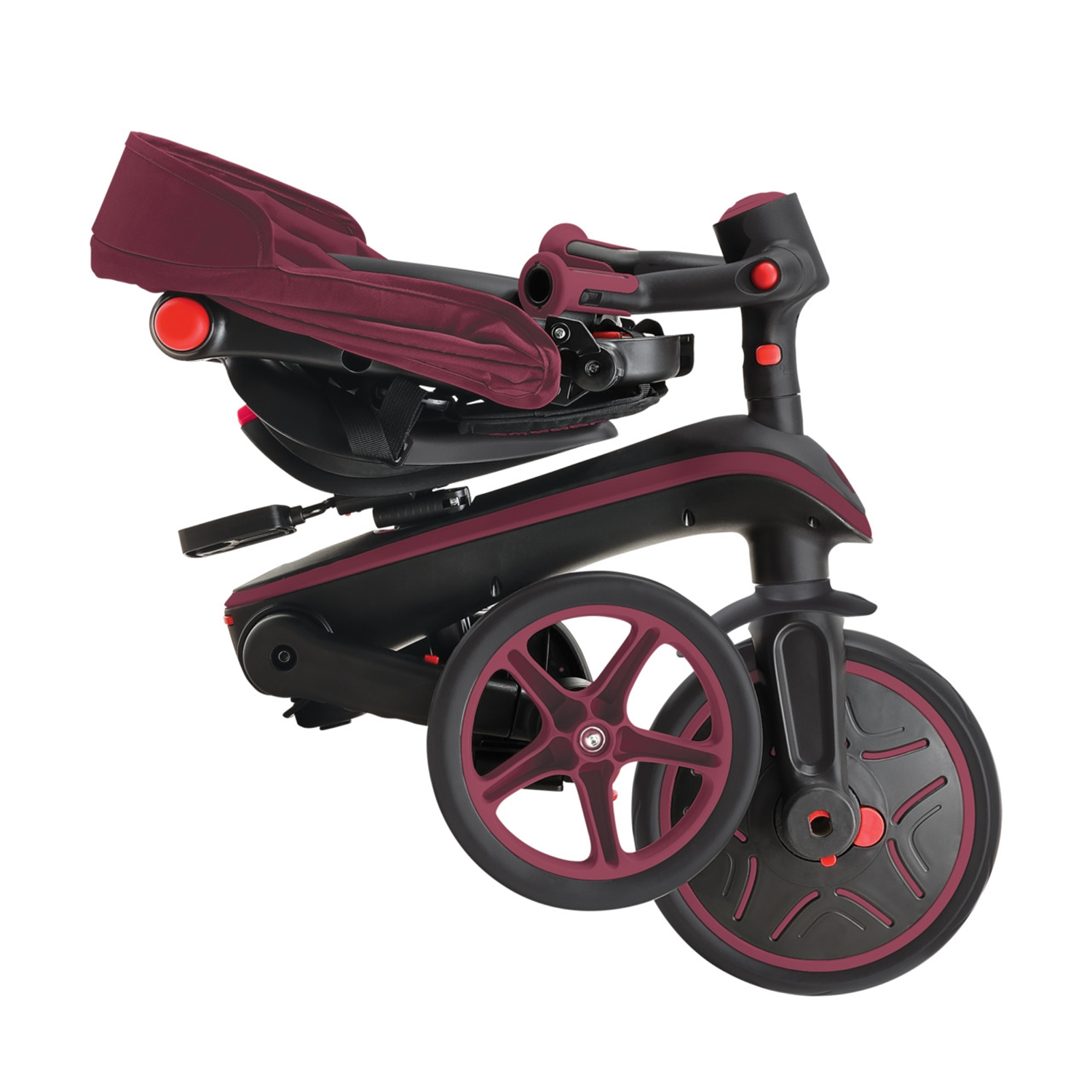 Globber 732-202-2 GLOBBER EXPLORER TRIKE FOLDABLE 4in1 dunkelrot