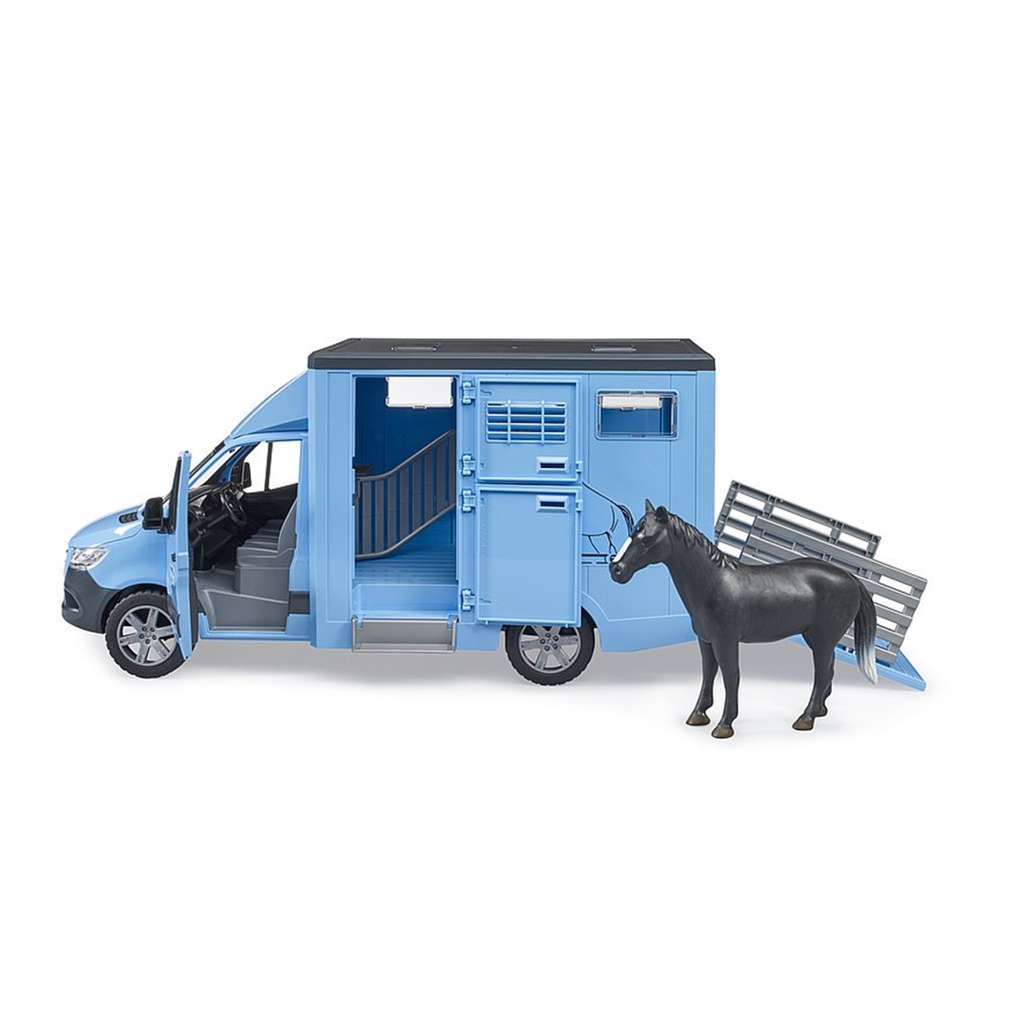 Bruder 02674 MB Sprinter Tiertransporter mit 1 Pferd