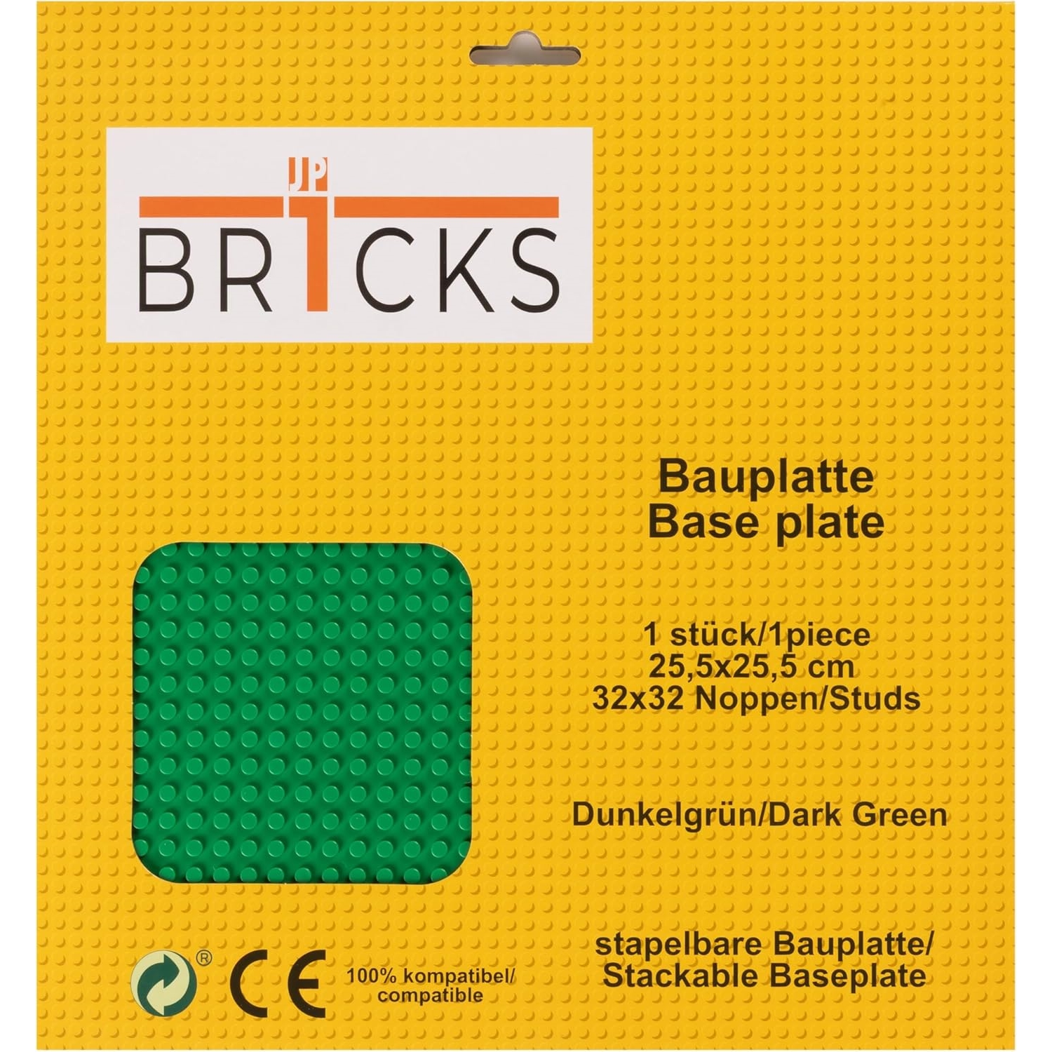 BR1CKS B-00008 Bauplatte 32 x 32 dunkelgrün