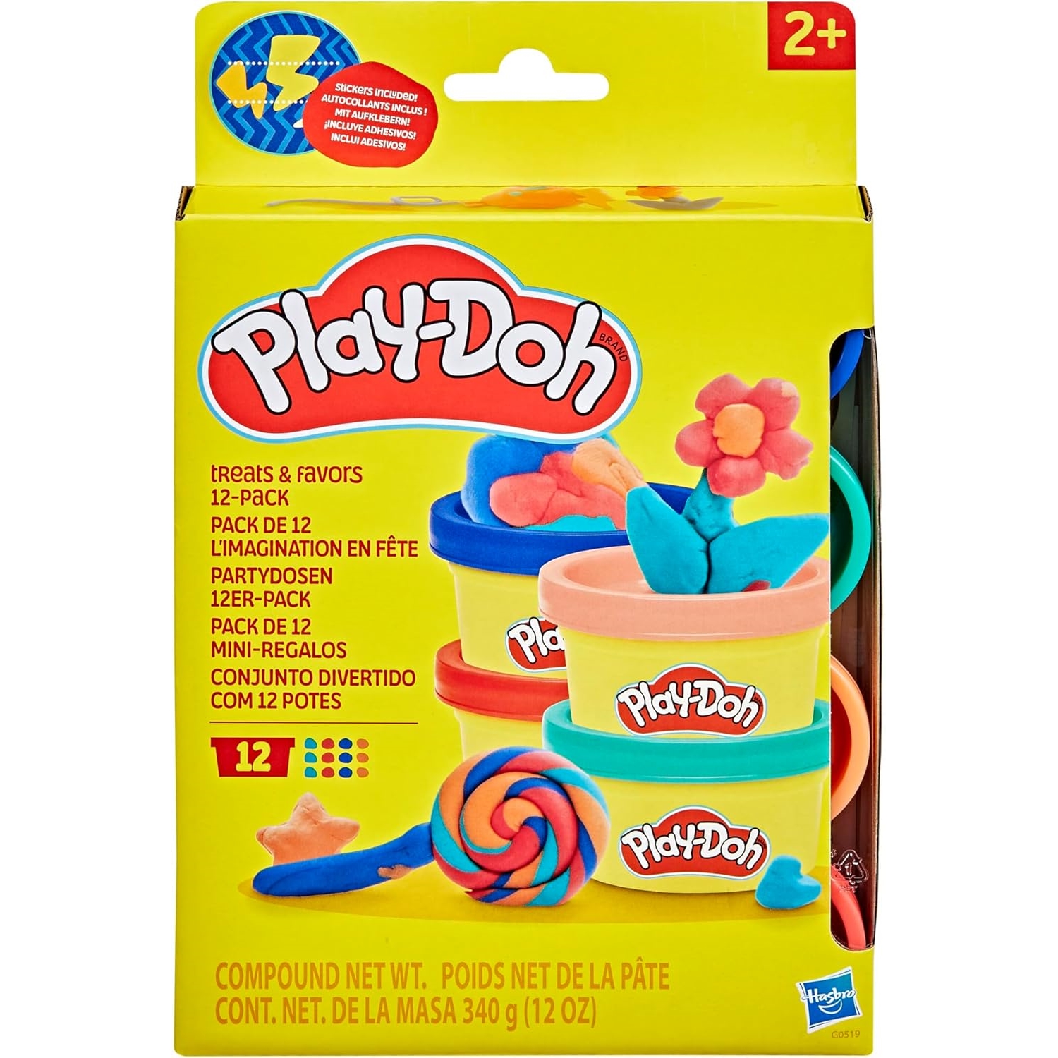 Hasbro G05195 Play-Doh Partydosen 12er-Pack