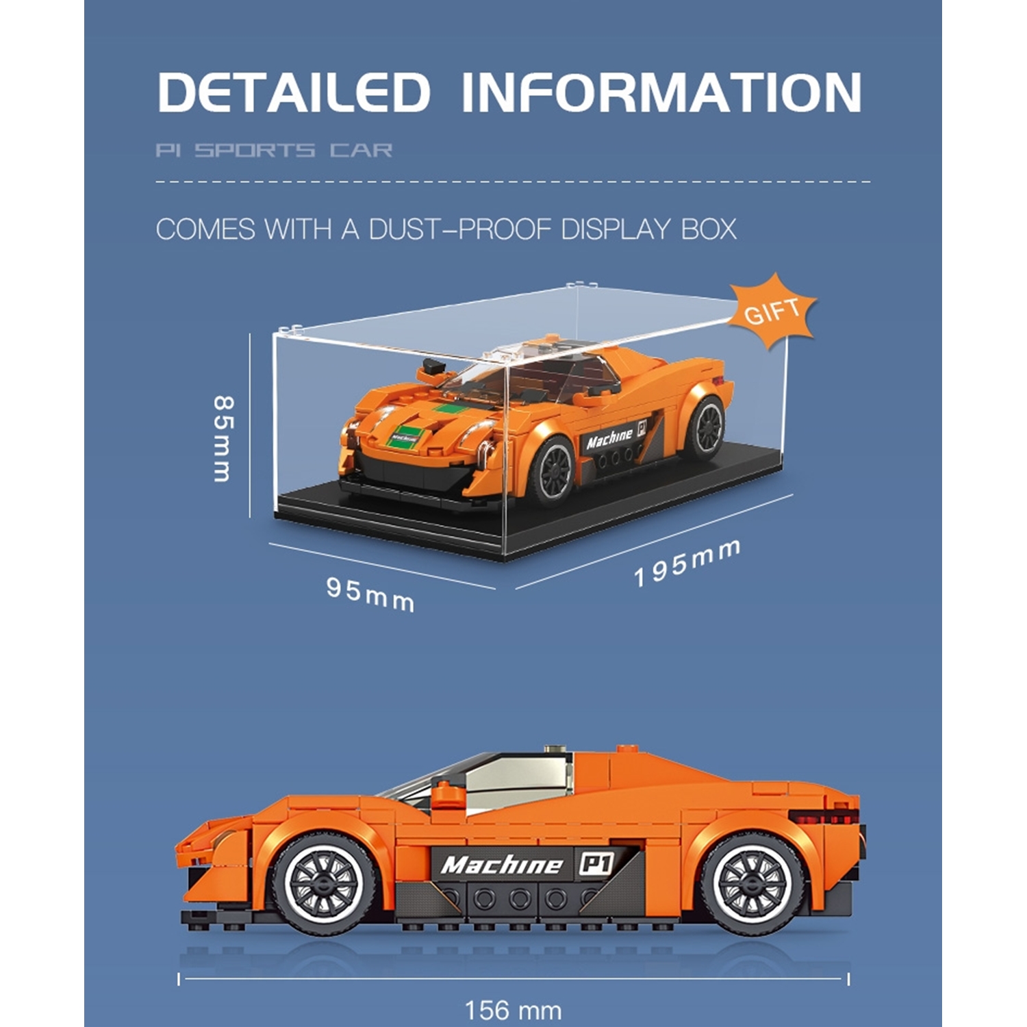 Mould King 27004 Sportwagen Mini P1 + Showcase