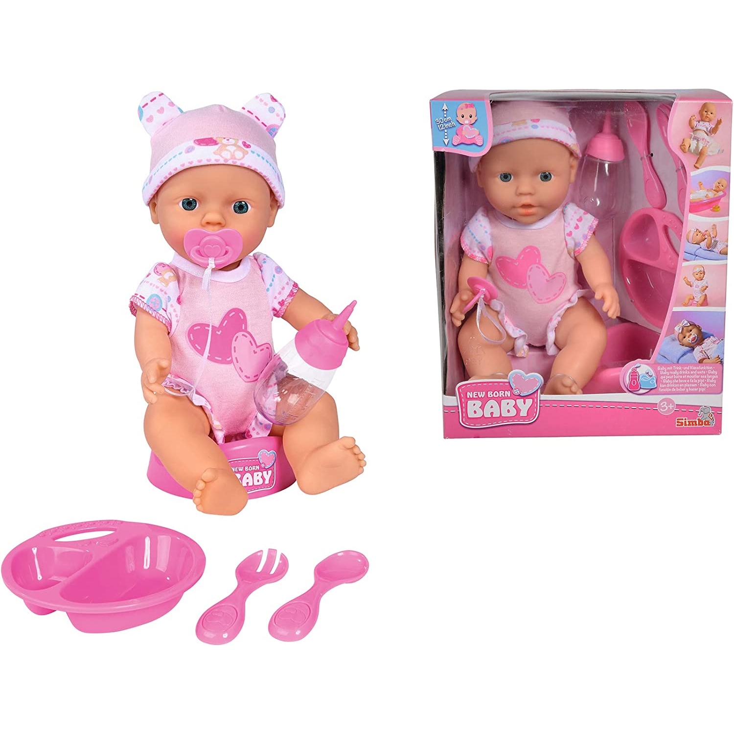 Simba Toys 105030005 New Born Baby Puppe Baby Care