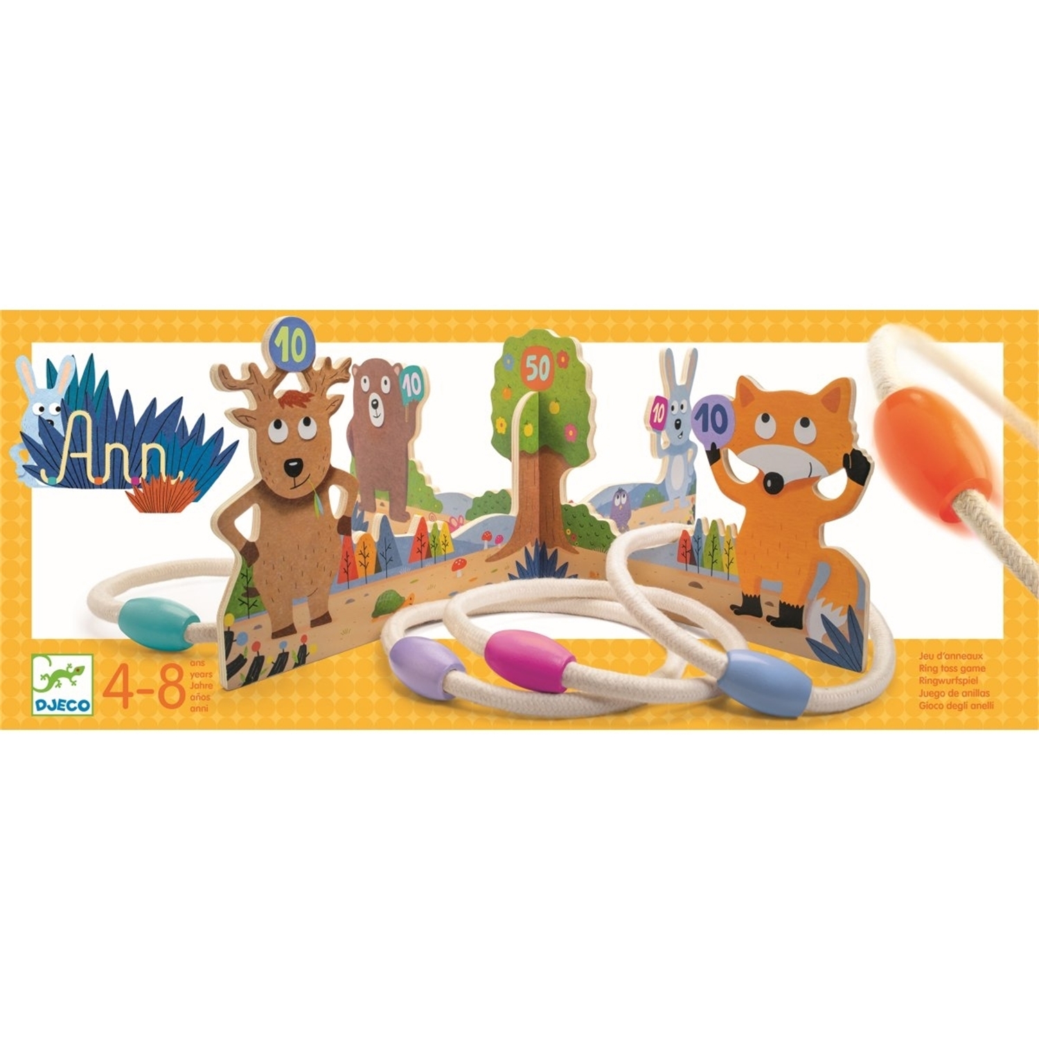 Djeco DJ02044 Motorikspiel - Ringwurfspiel Ann
