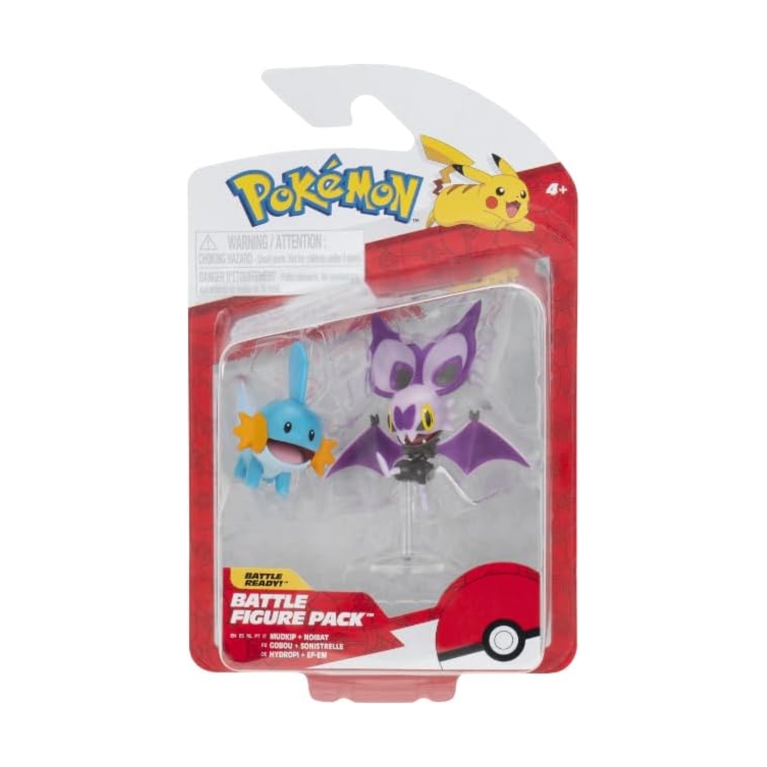 Jazwares PKW4051 PKW - Battle Figure Pack (Mudkip & Noibat with Sta