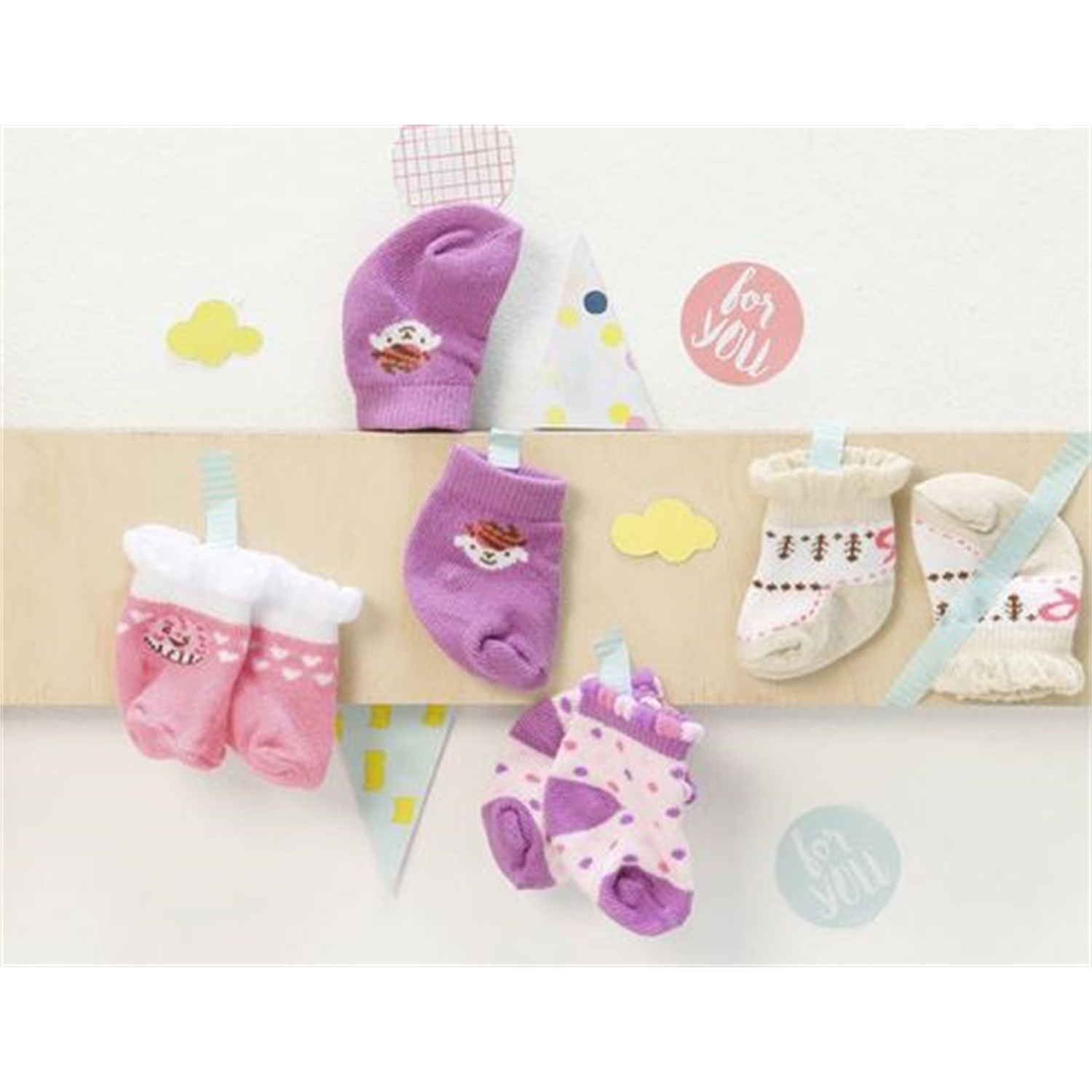 Zapf Creation 700860 Baby Annabell Socken 43cm, 2 Paar