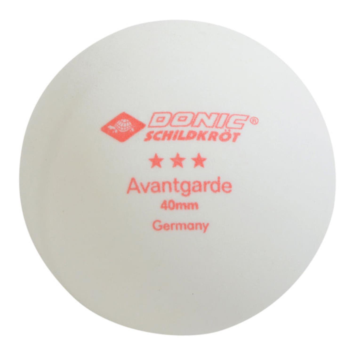 Schildkröt 608334 TT-Ball 3-Stern AVANTGARDE 40mm, 3er weiß