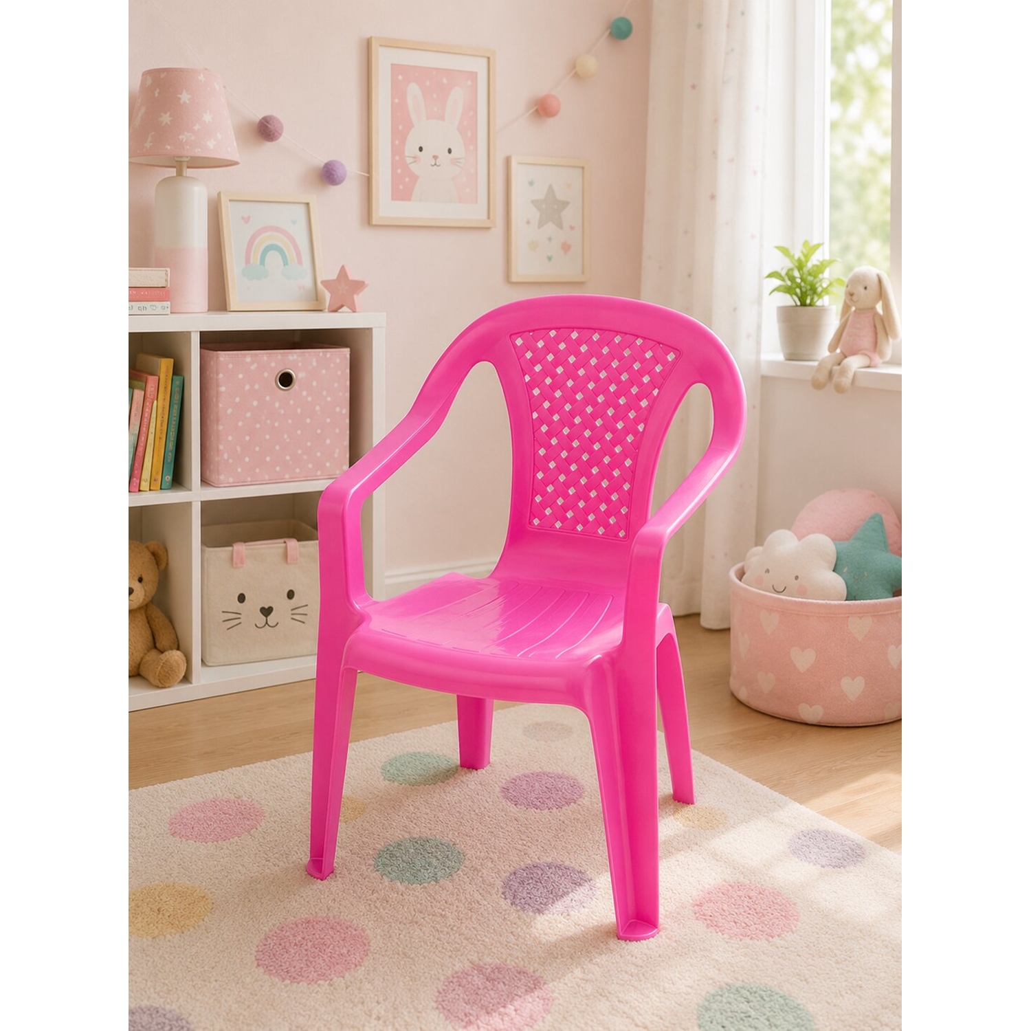 PROGARDEN 68757 Kinder Stapelsessel Camelia, pink