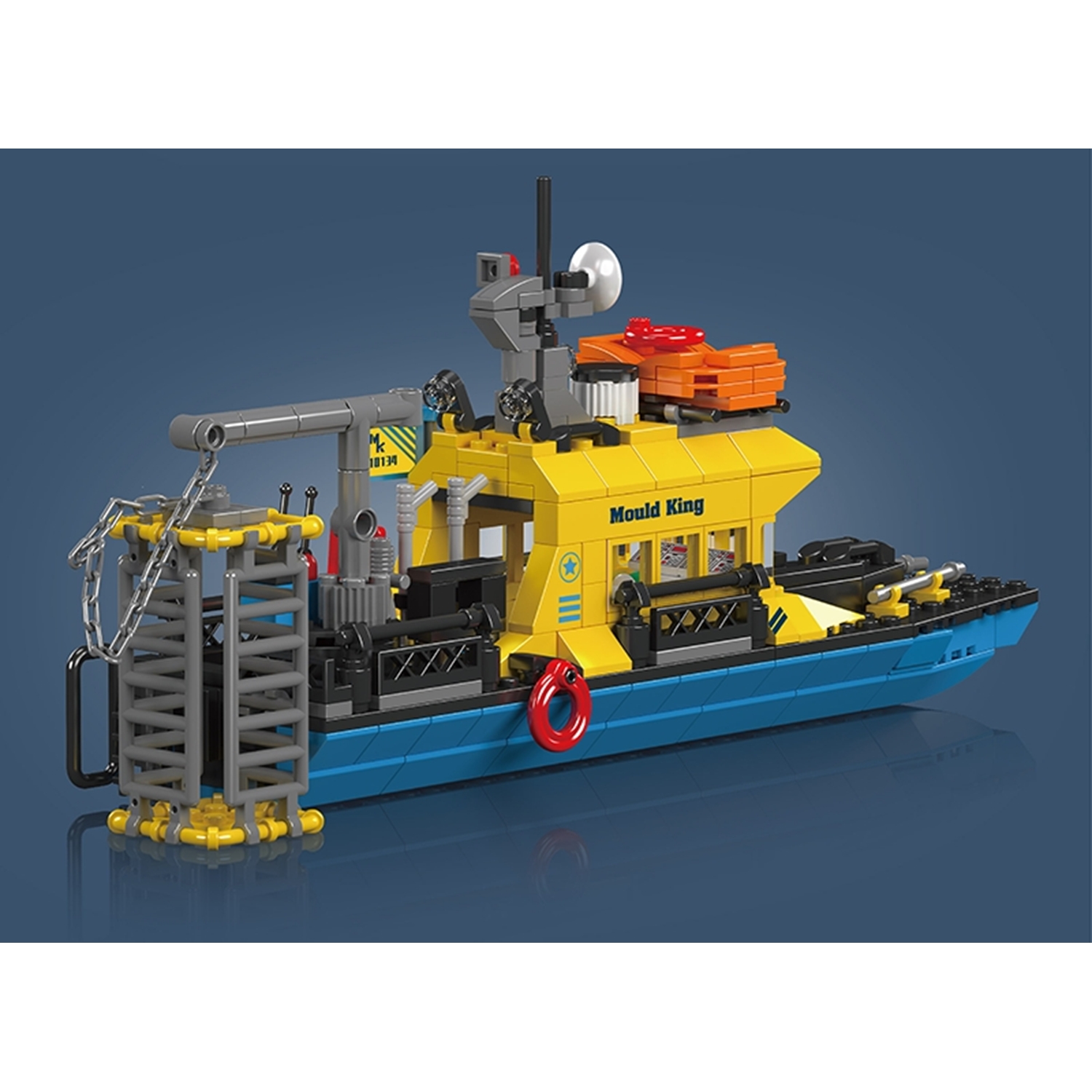 Mould King 10134 Erkundungsboot mit Tauchkäfig