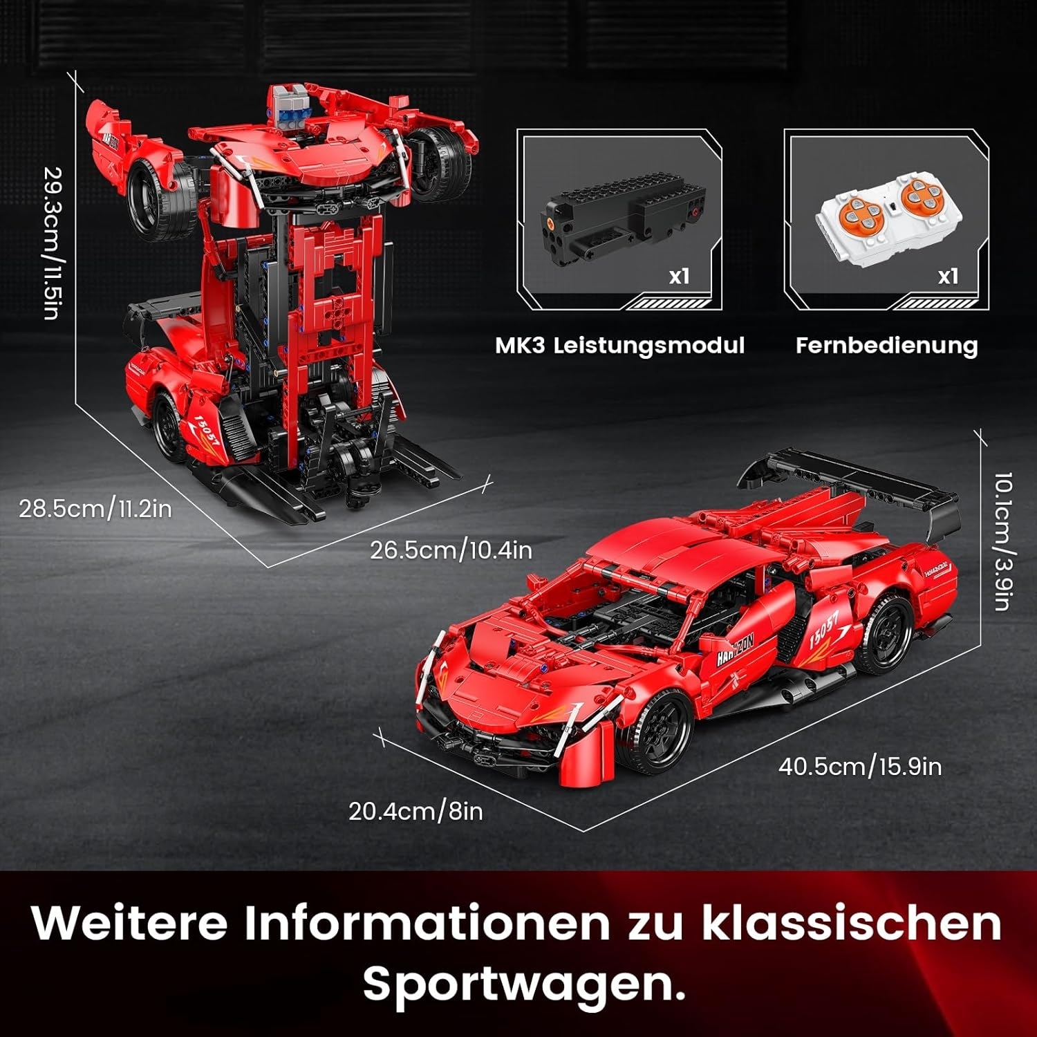 Mould King 15057 Poison Sportwagen/Roboter