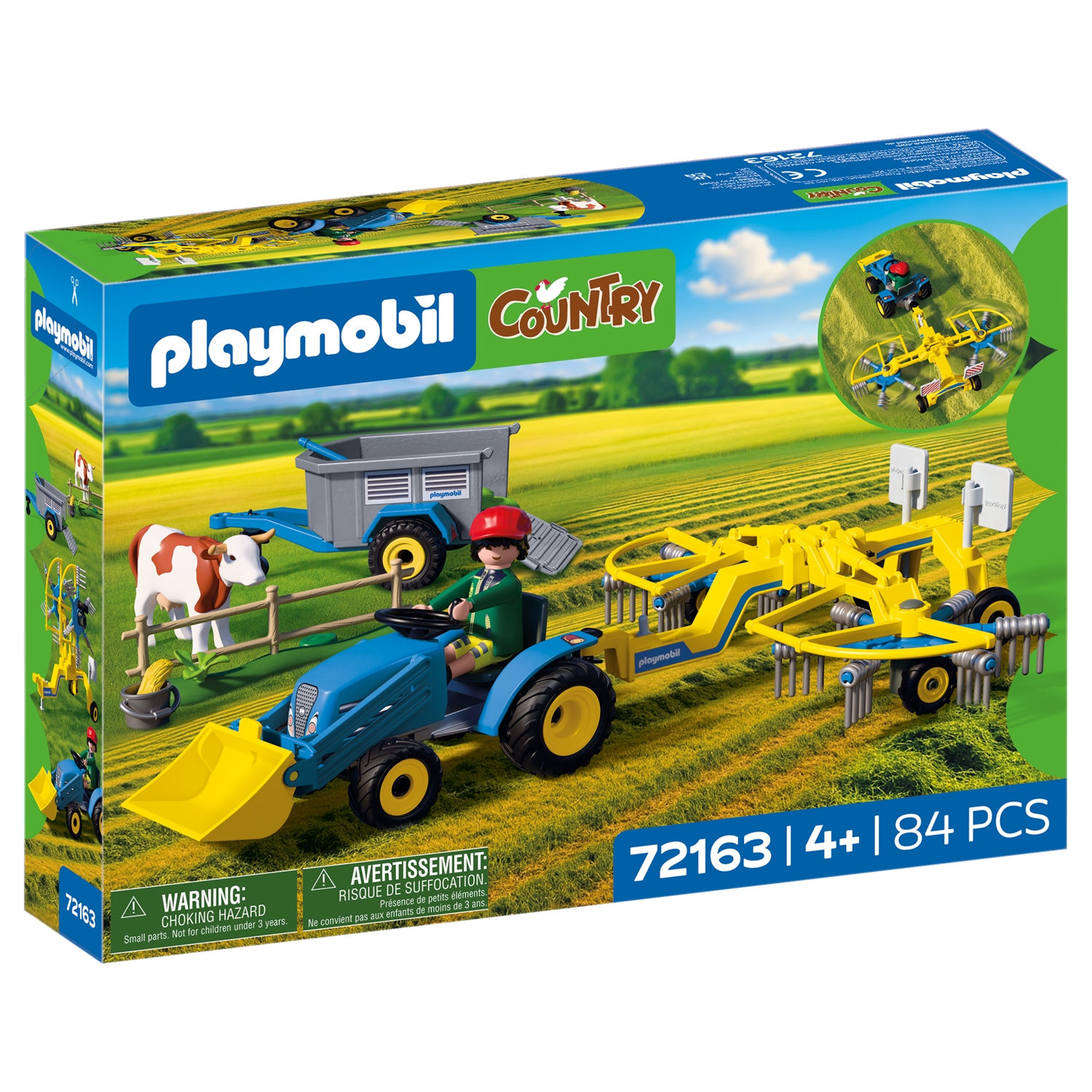 PLAYMOBIL 72163 Kleiner Traktor mit Heuschwader