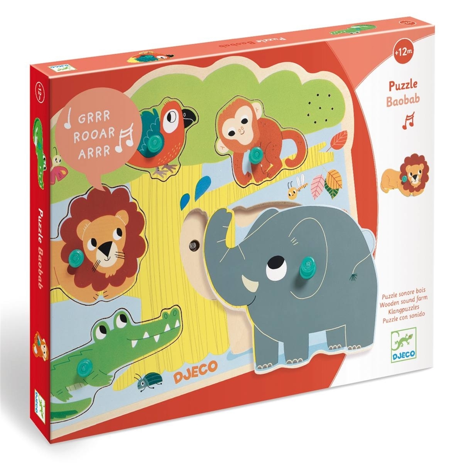 Djeco DJ01708 Sounds Puzzle: Baobab