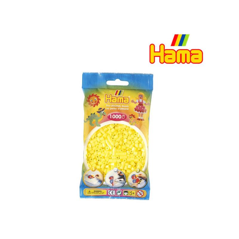 Hama 207-43 Perlen-Btl. 1000 Stck., pastell-gelb