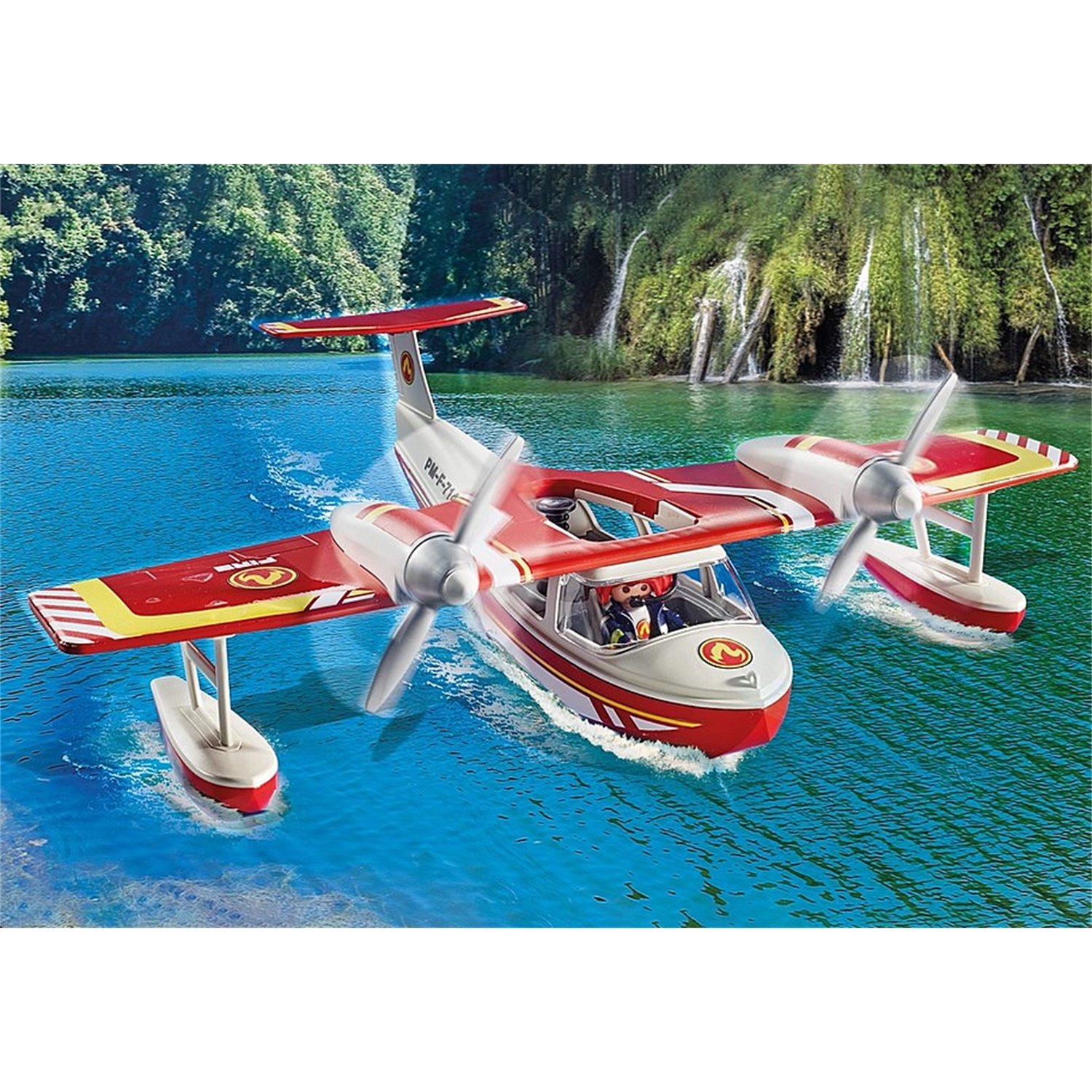 PLAYMOBIL 71463 Feuerwehrflugzeug mit Löschfunktion