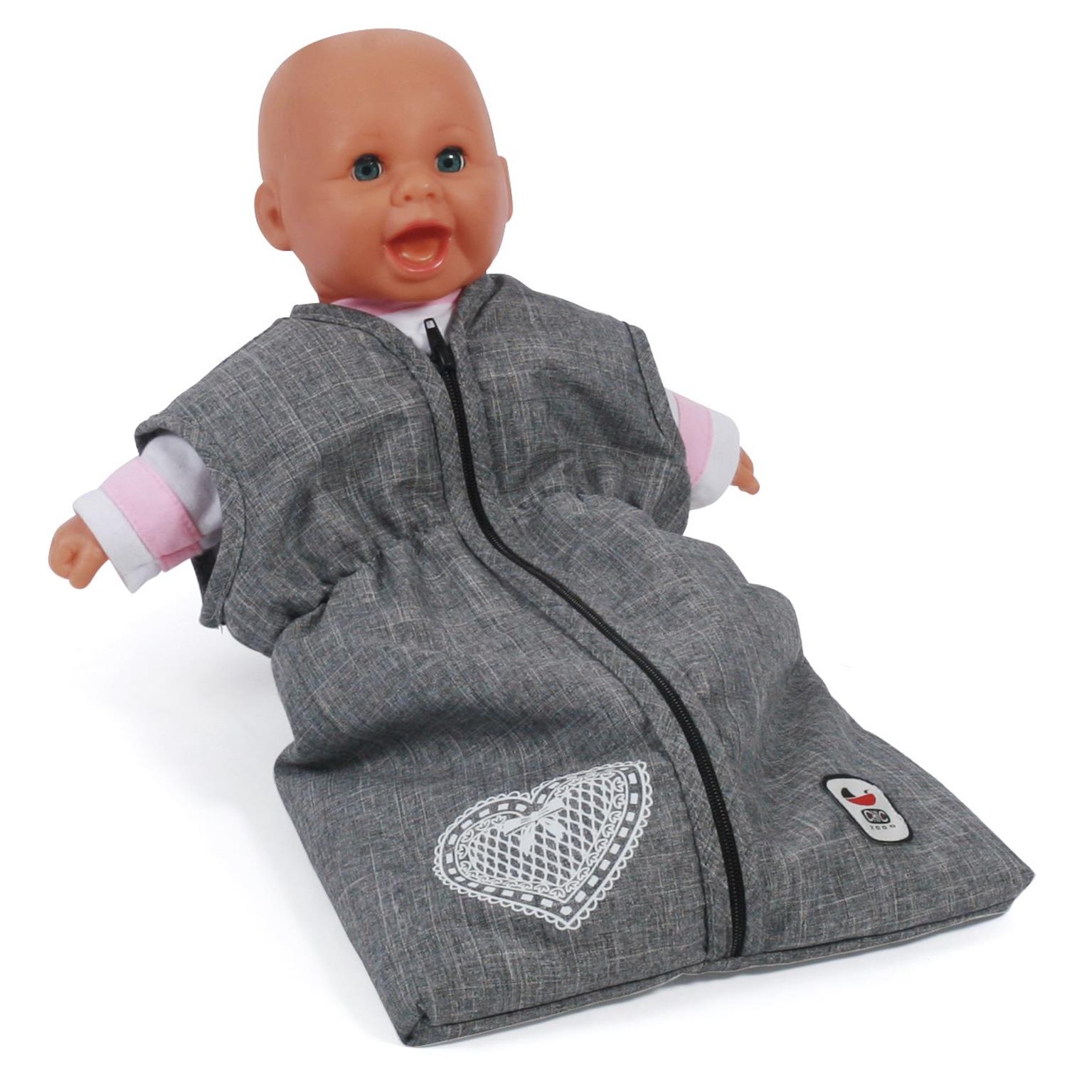 Bayer Chic 2000 792-76 Puppen-Schlafsack, Jeans Grey