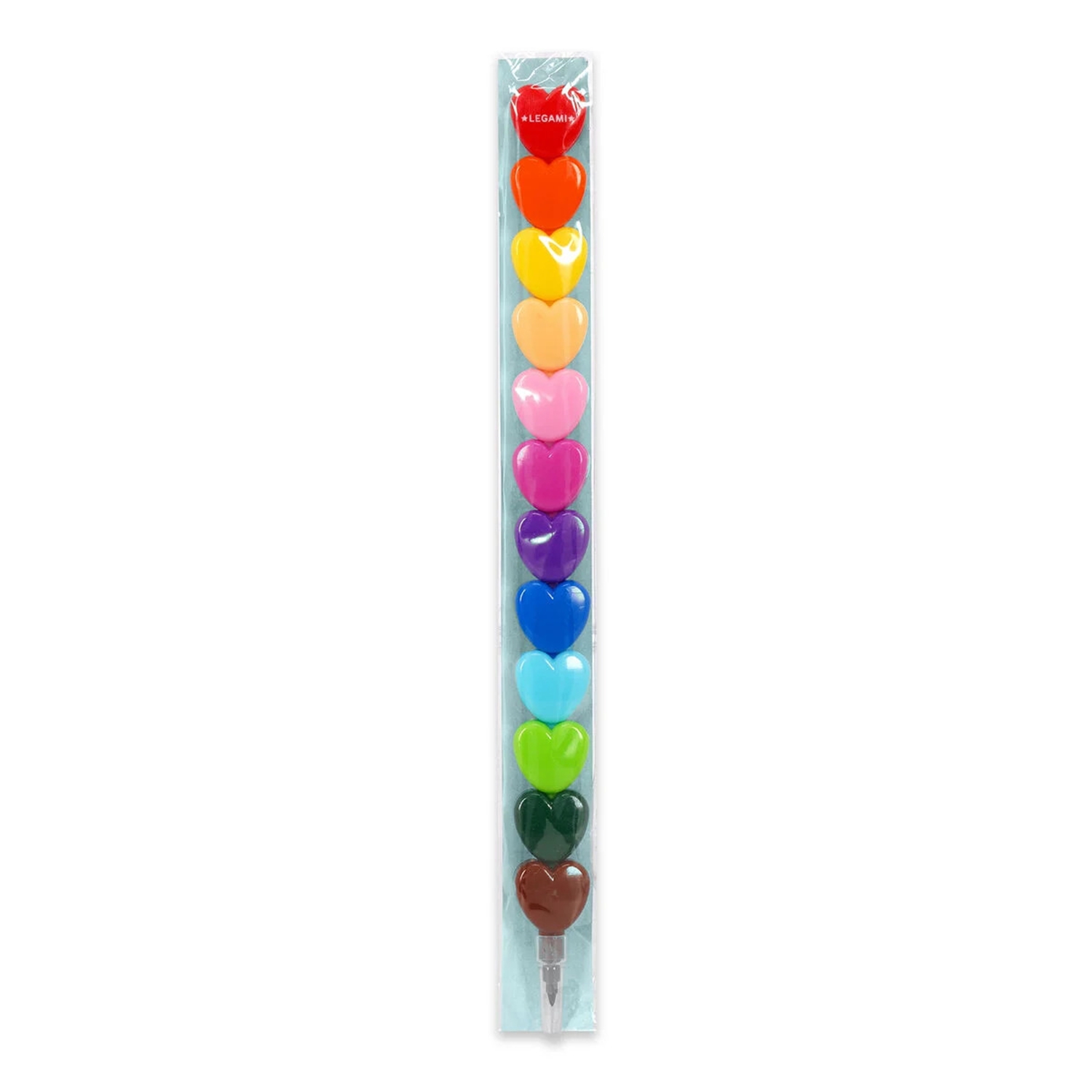 Legami STC0001 12 STACKABLE CRAYONS - DREAM IN COLOUR - HEART