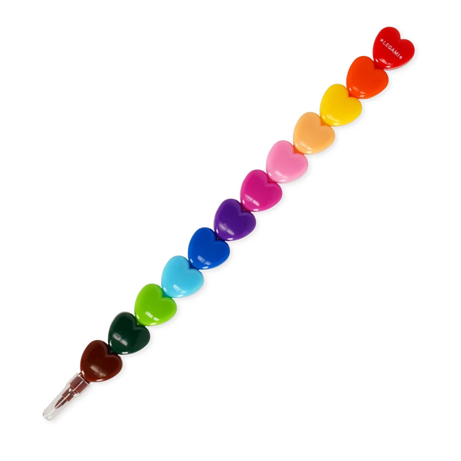 Legami STC0001 12 STACKABLE CRAYONS - DREAM IN COLOUR - HEART
