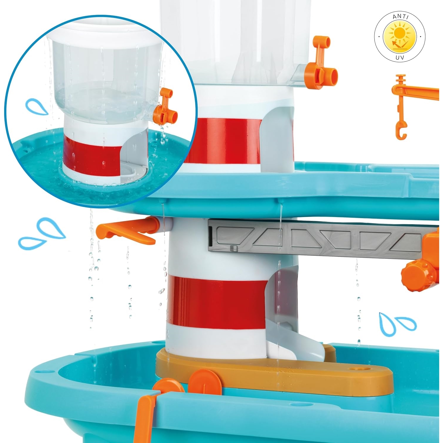 Theo Klein 7715 Aqua Action - Wasserspieltisch XXL, Leuchtturm