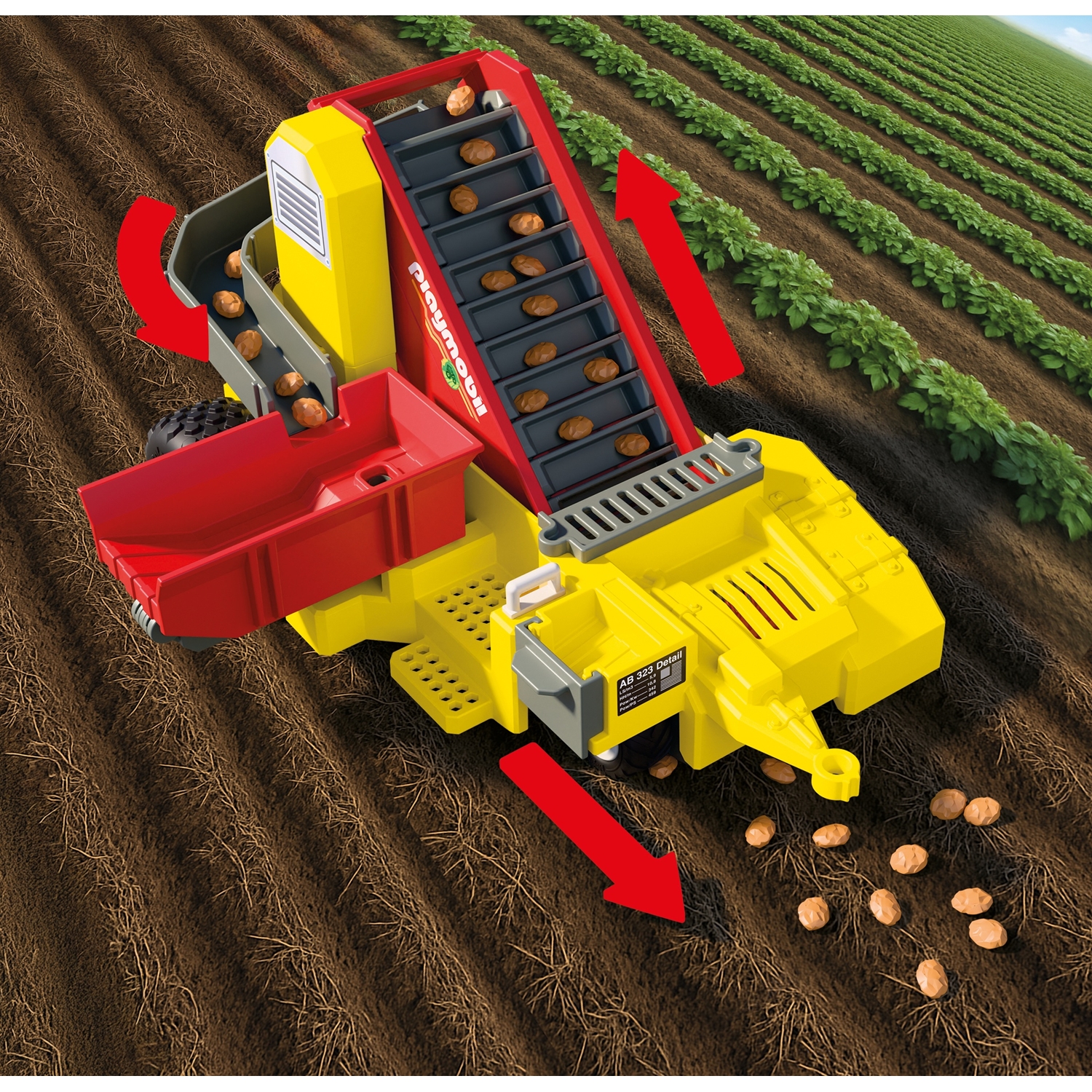 PLAYMOBIL 72161 Großer Traktor mit Kartoffelroder