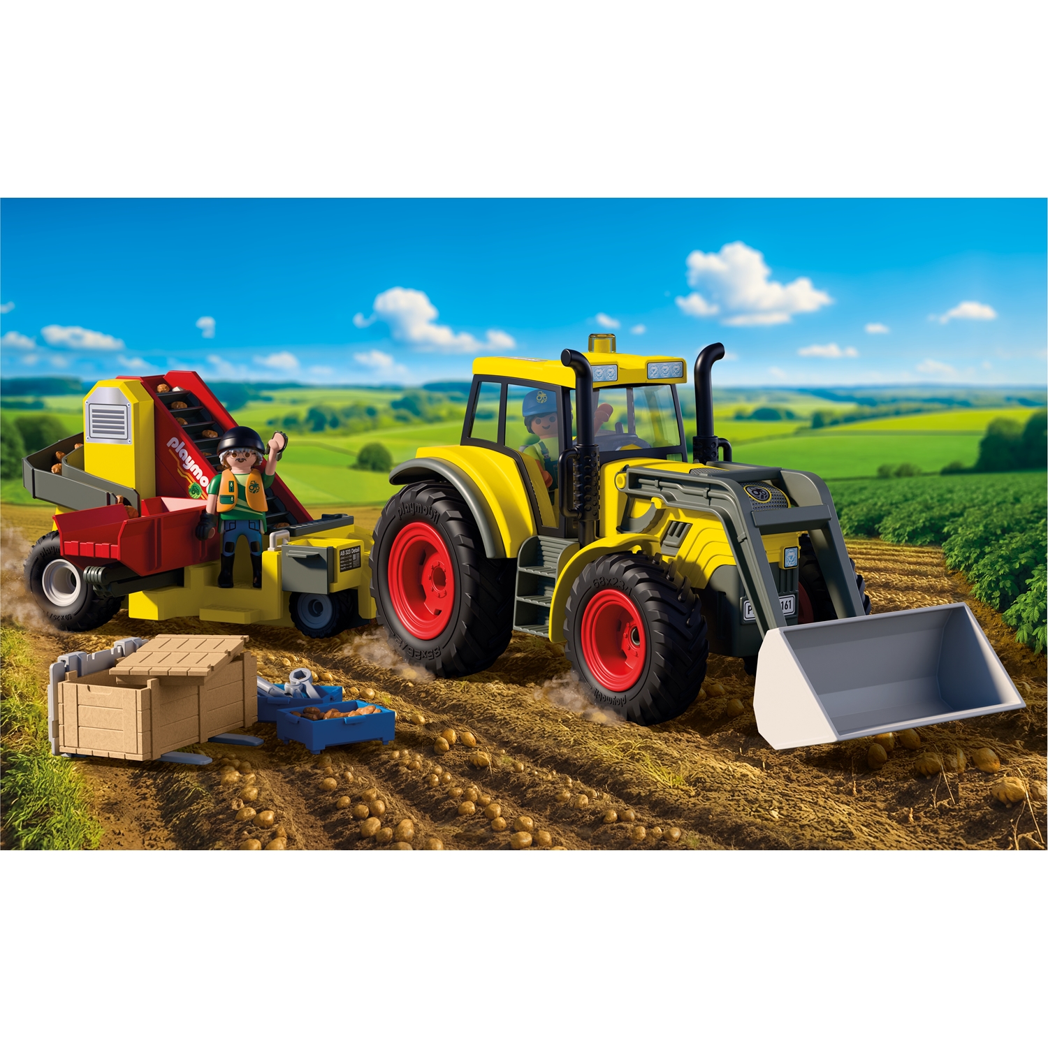 PLAYMOBIL 72161 Großer Traktor mit Kartoffelroder