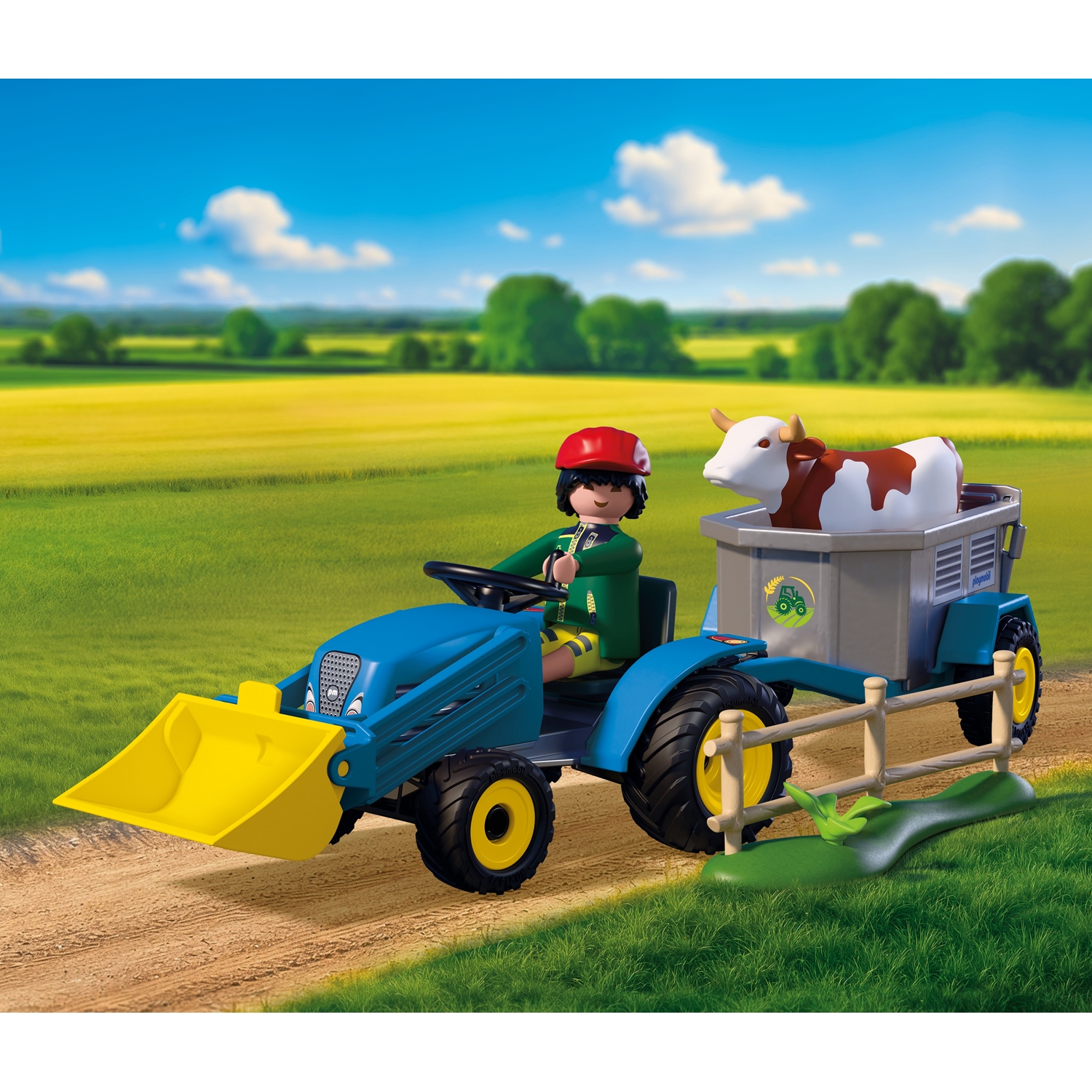 PLAYMOBIL 72163 Kleiner Traktor mit Heuschwader