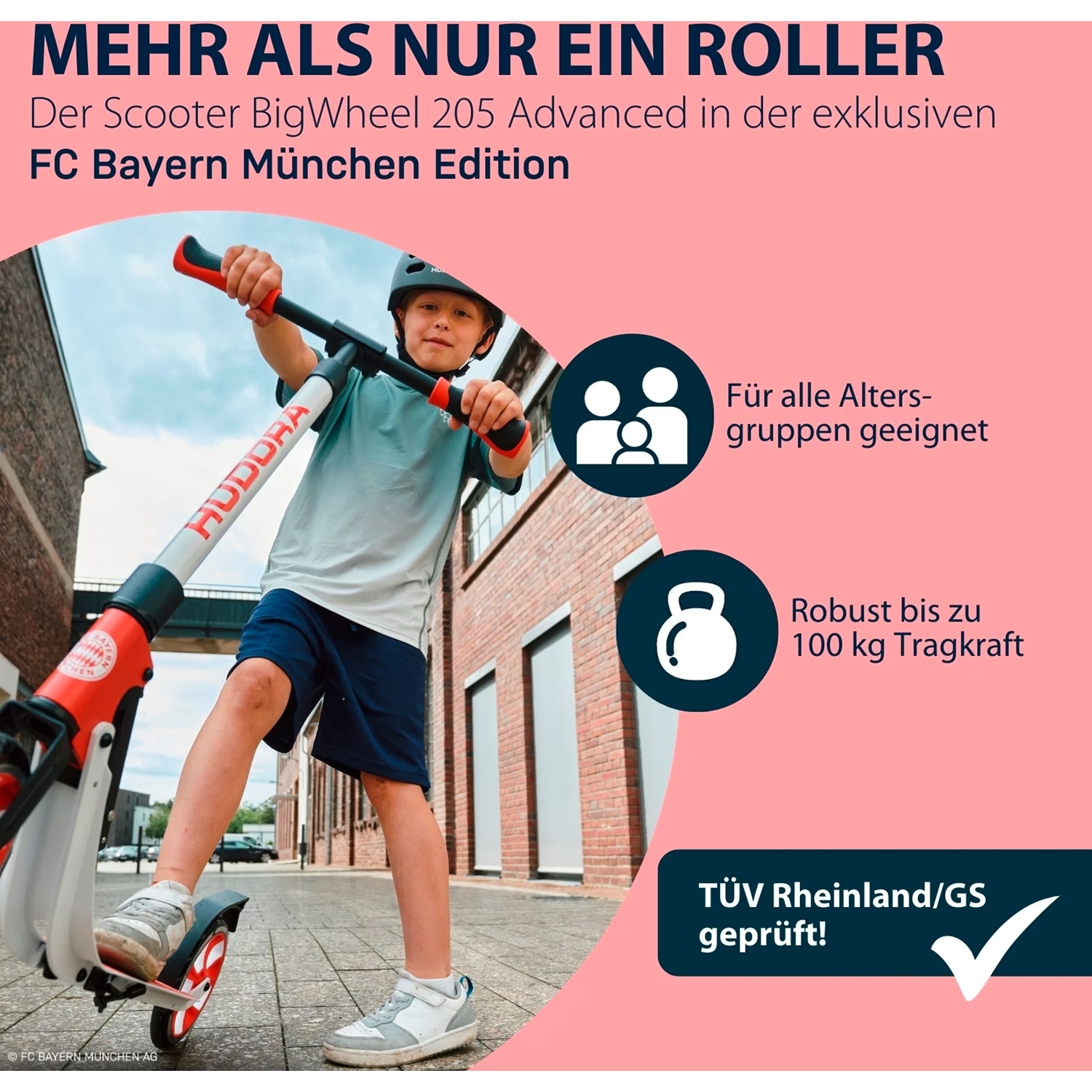 Hudora 14154 Big Wheel 205 Advanced, FC Bayern München