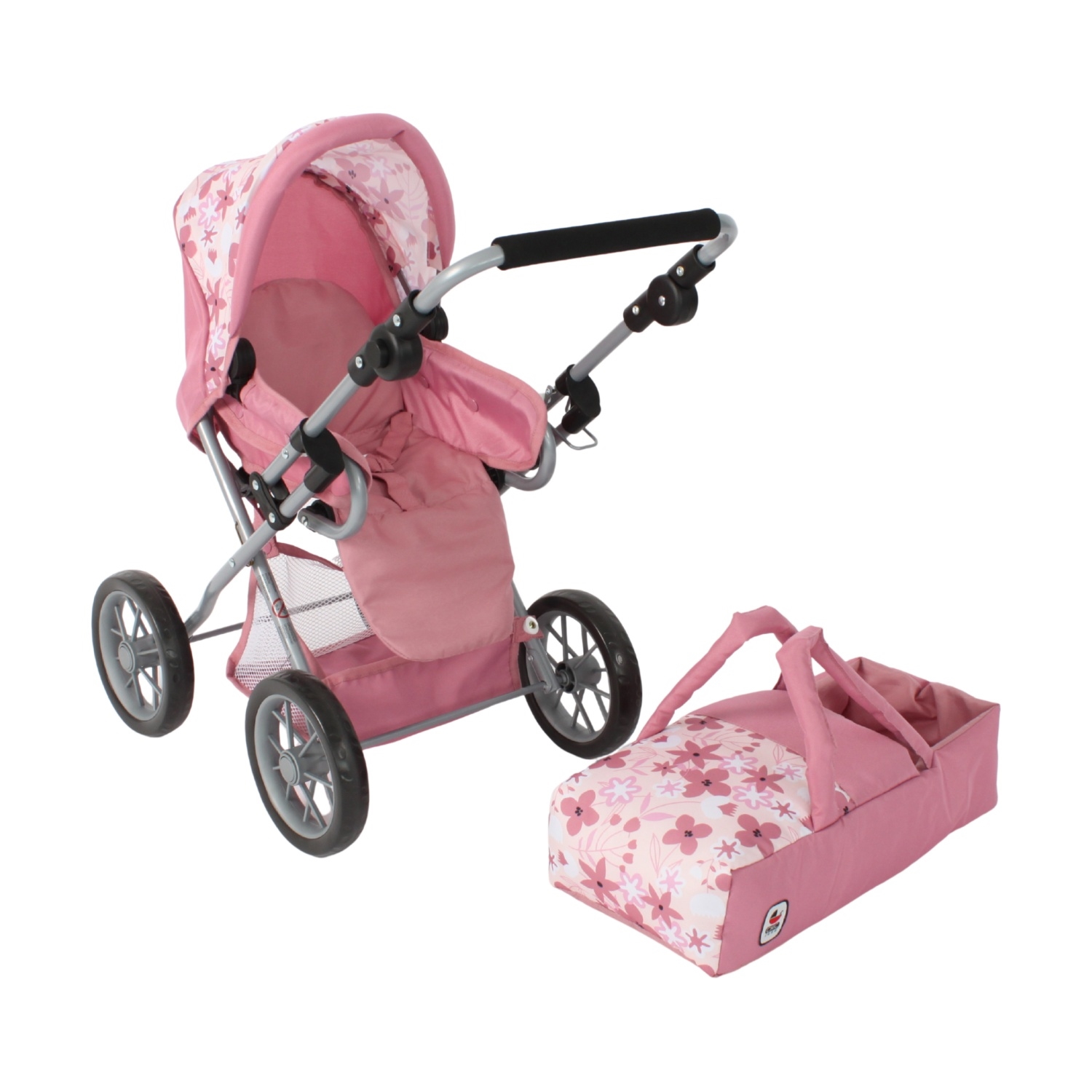 Bayer Chic 2000 560-85 Kombi-Puppenwagen "LENI" Flowers