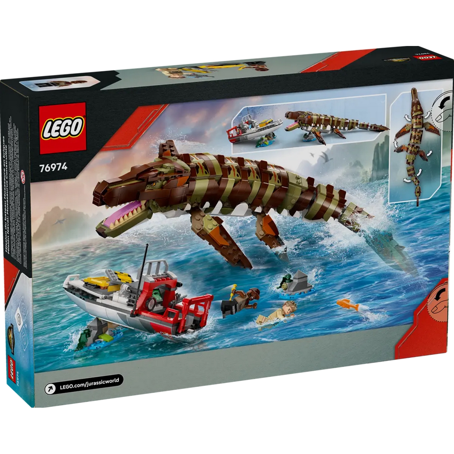 LEGO 76974 Jurassic World™ Mosasaurier: Die Bootmission