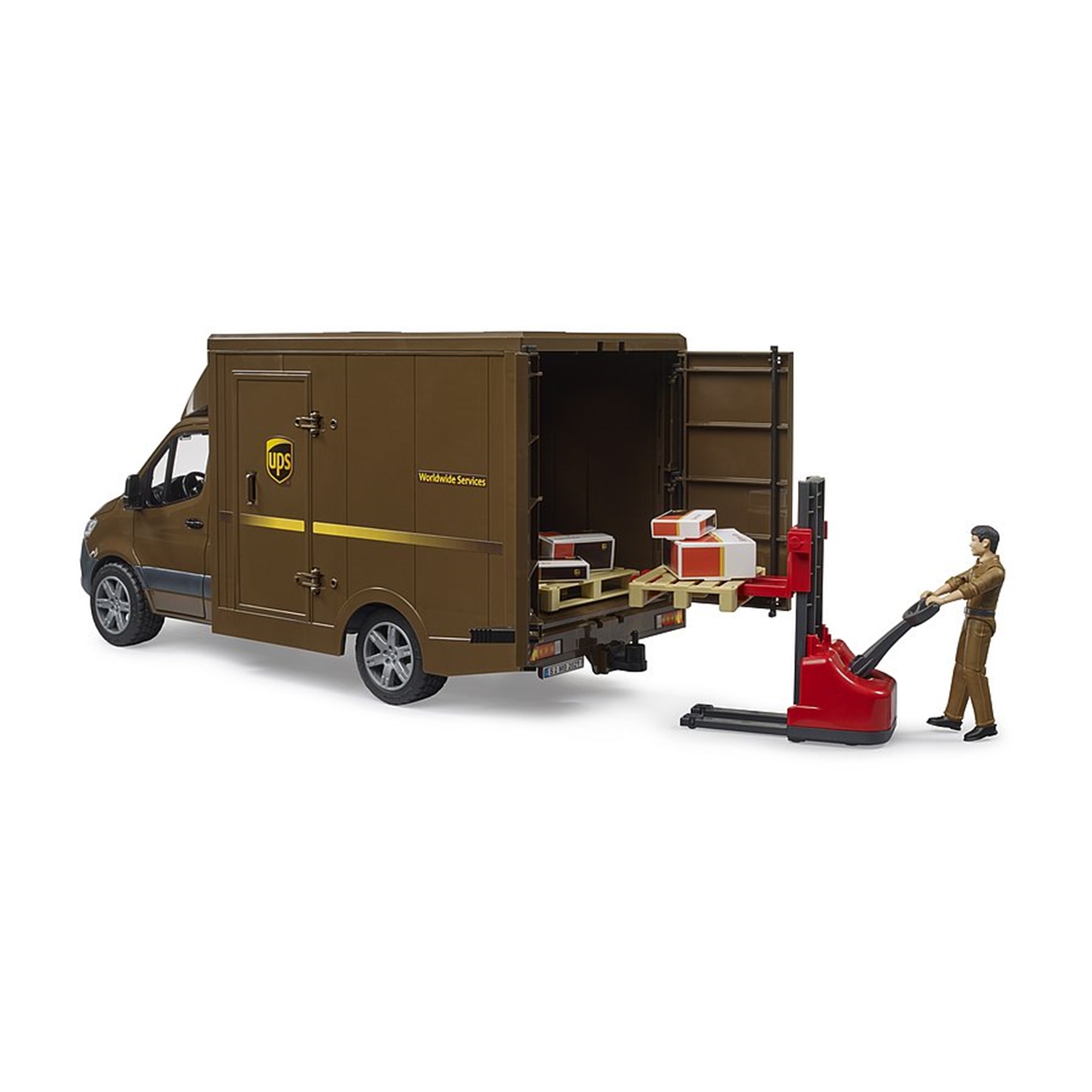 Bruder 02678 MB Sprinter UPS mit Fahrer und Zubehör