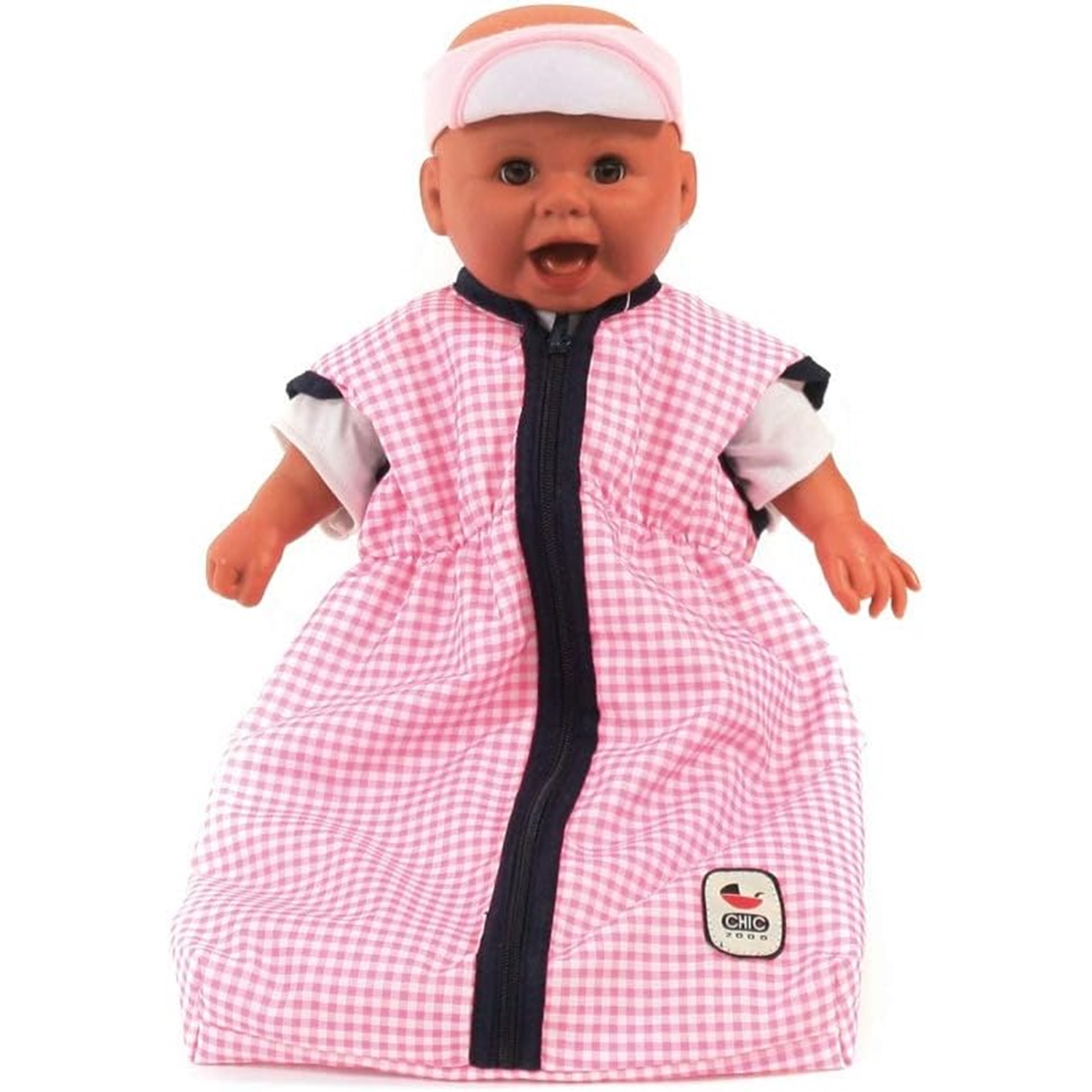 Bayer Chic 2000 792-46 Puppen-Schlafsack, Pink Checker