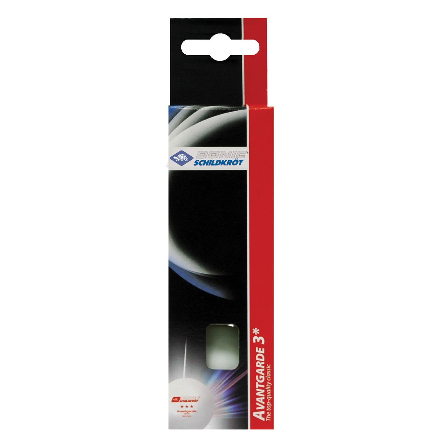 Schildkröt 608334 TT-Ball 3-Stern AVANTGARDE 40mm, 3er weiß