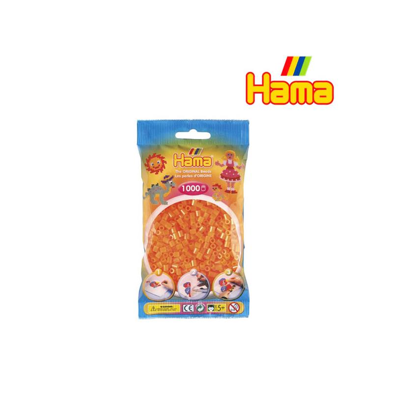Hama 207-38 Perlen-Btl. 1000 Stck., neon-orange