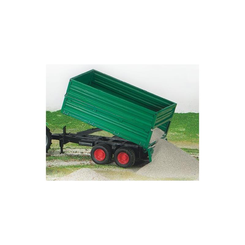 Bruder 02010 Tandemachs-Transportanhänger mit Aufsteckbordwand