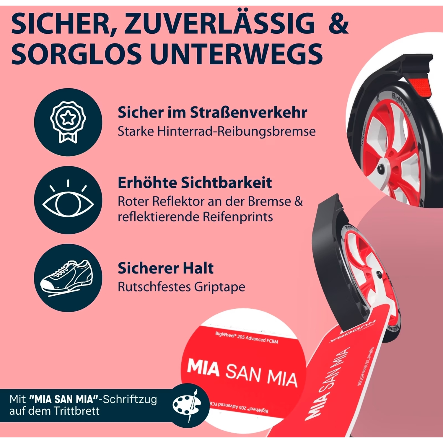 Hudora 14154 Big Wheel 205 Advanced, FC Bayern München