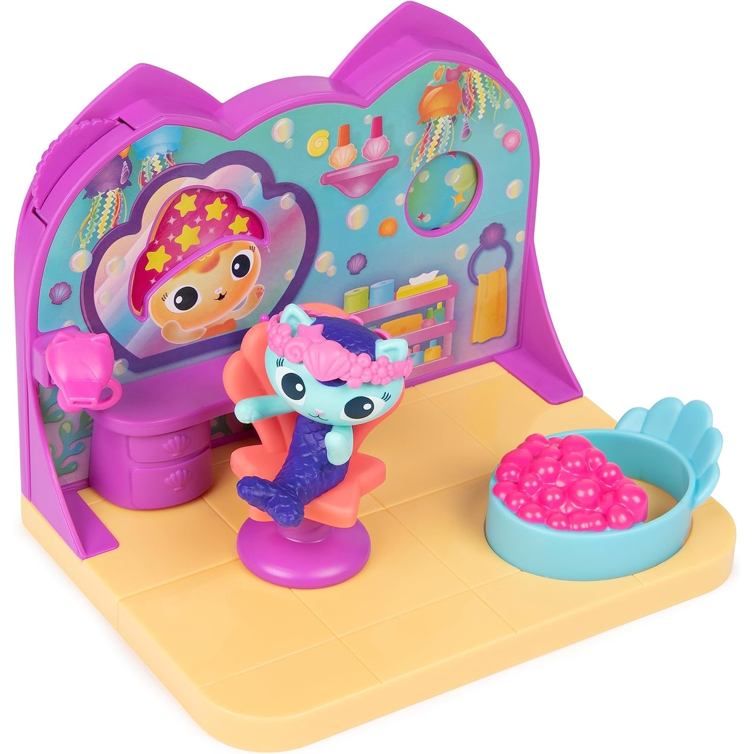 Spin Master 6068286 Gabby's Dollhouse – Deluxe Room - MerCat Spa (Cat