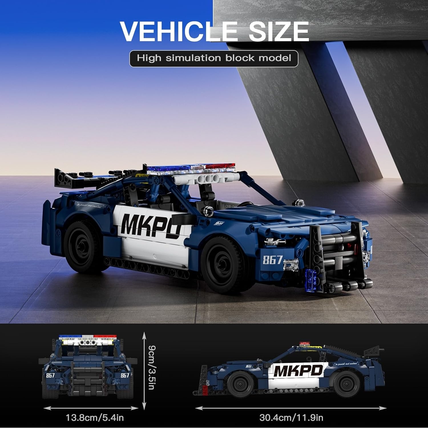 Mould King 15073 Polizeiauto Mustang