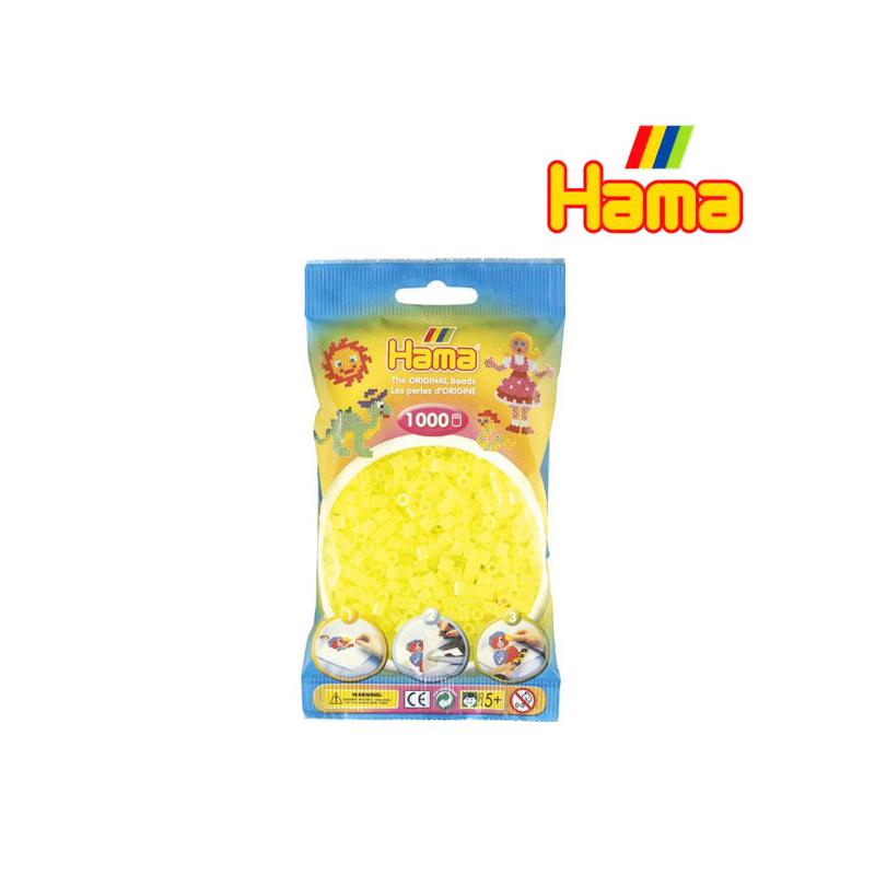 Hama 207-34 Perlen-Btl. 1000 Stck., neon-gelb