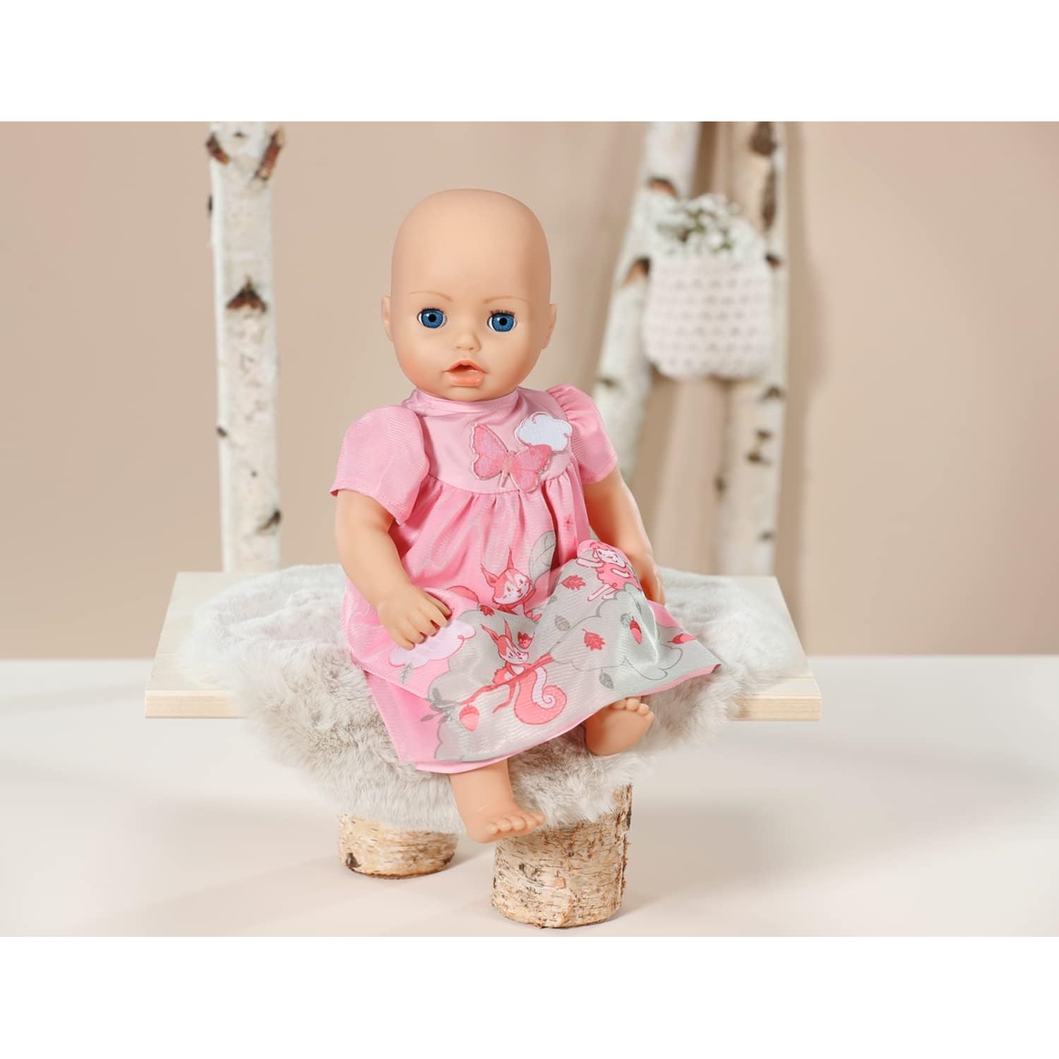 Zapf Creation 709603 Baby Annabell Kleid rosa Eichhörnchen 43cm