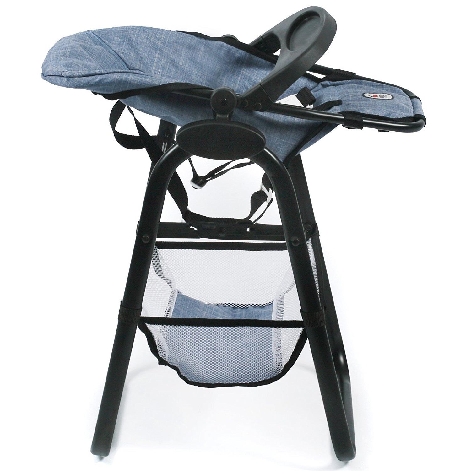 Bayer Chic 2000 655-50 Puppen-Hochstuhl, Jeans Blue