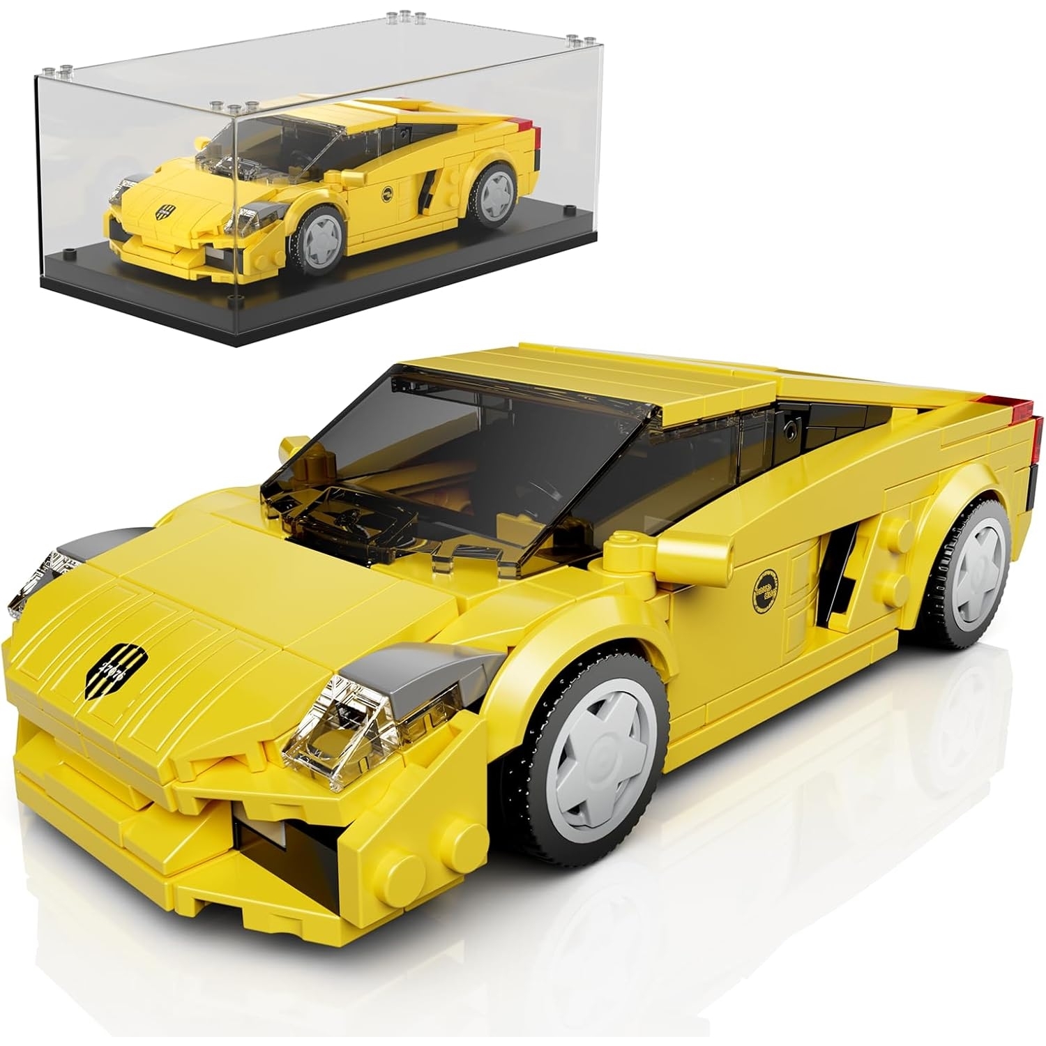 Mould King 27076 Sportwagen Lambo Gallardo + Showcase