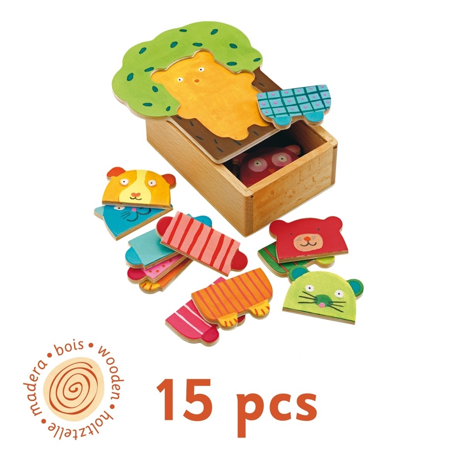 Djeco DJ01681 Holzpuzzle: Arbra doudou FSC 100%