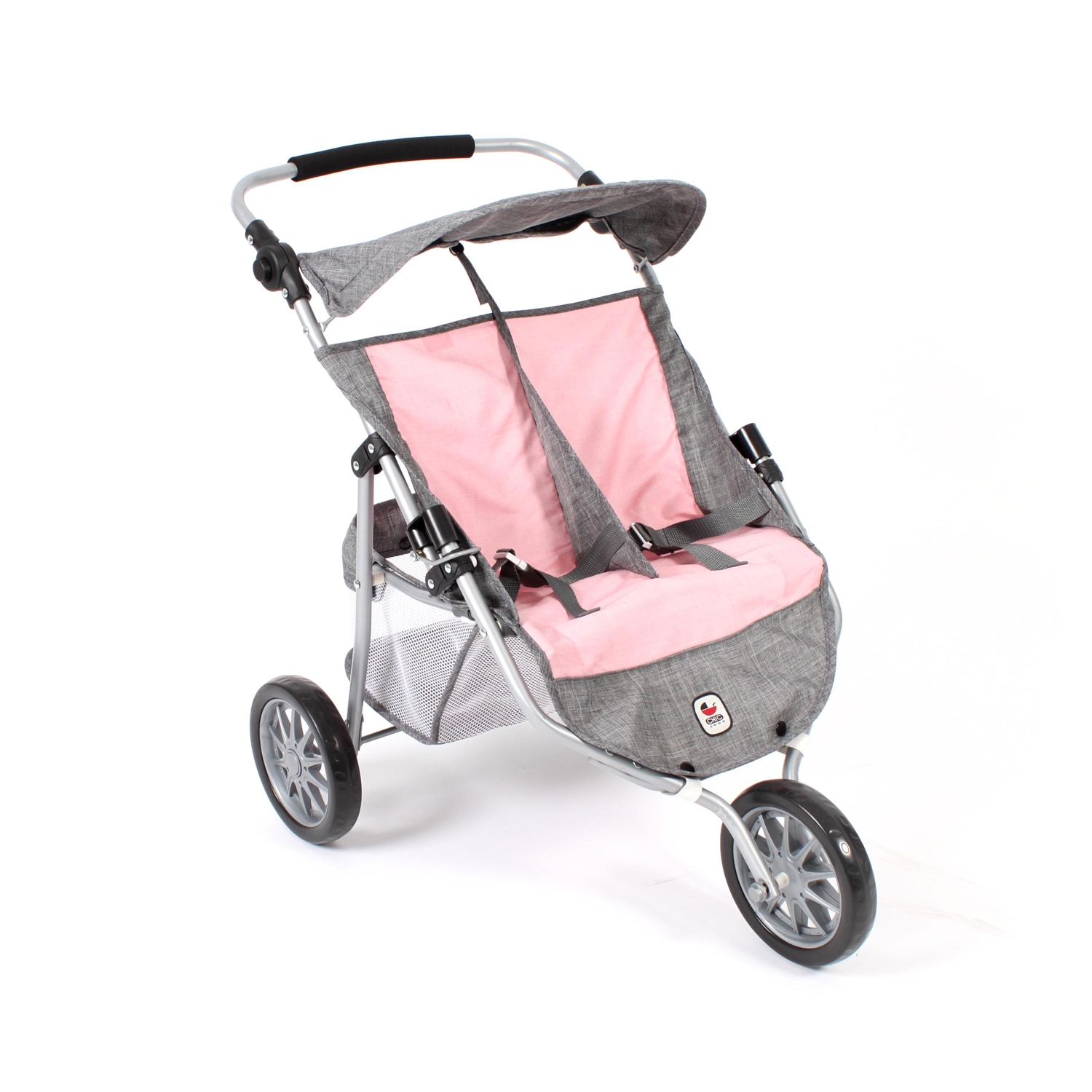 Bayer Chic 2000 697-15 Zwillings-Jogger, Melange grau-rosa
