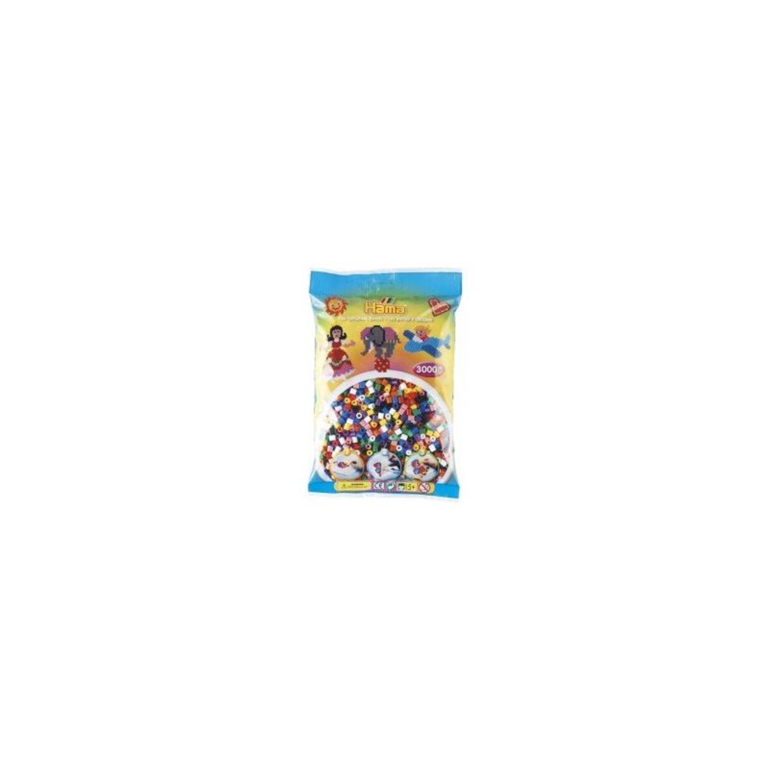 Hama 201-00 Perlen-Btl. 3000 Stck, Vollton-Mix