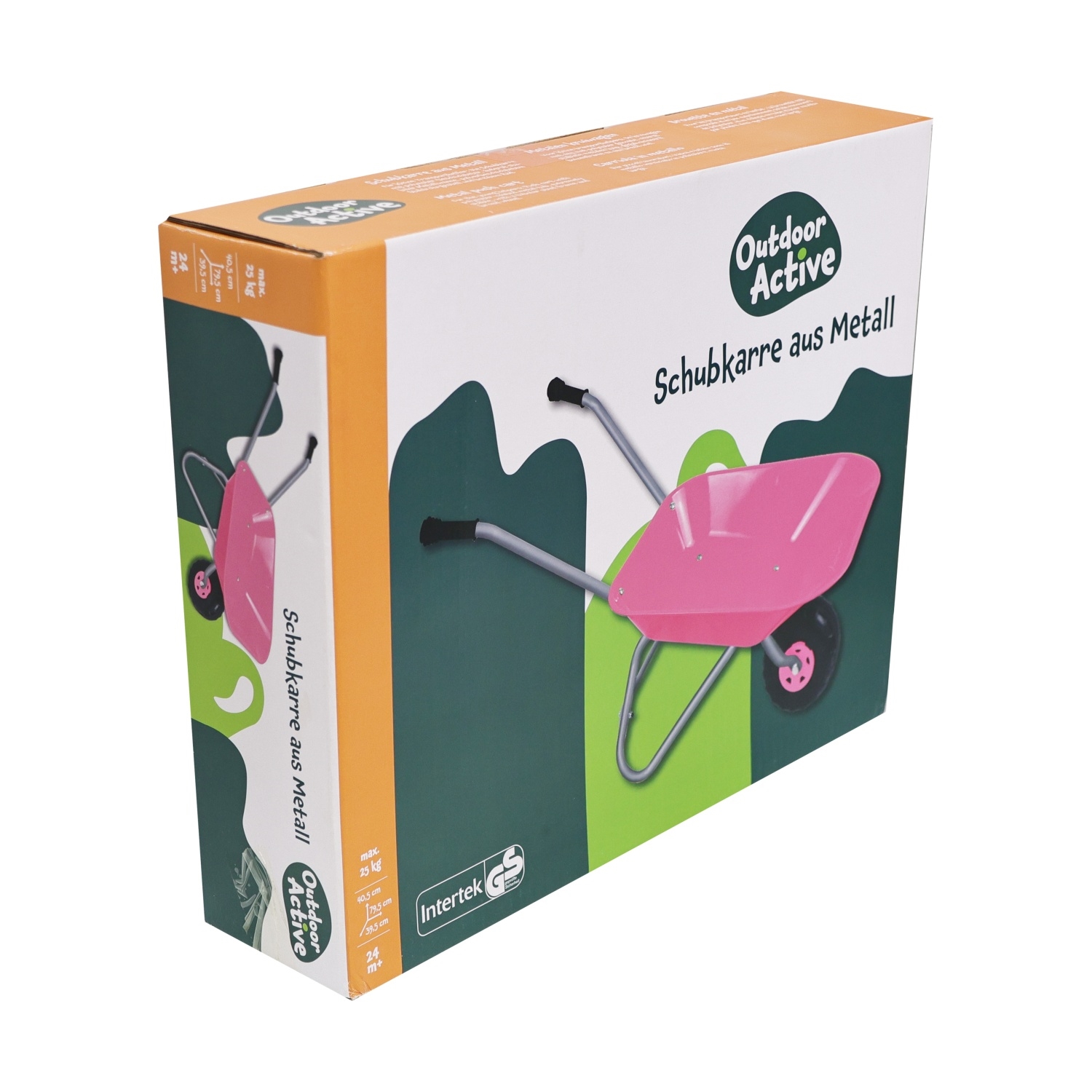 Outdoor Active 561 Kinder Metallschubkarre pink