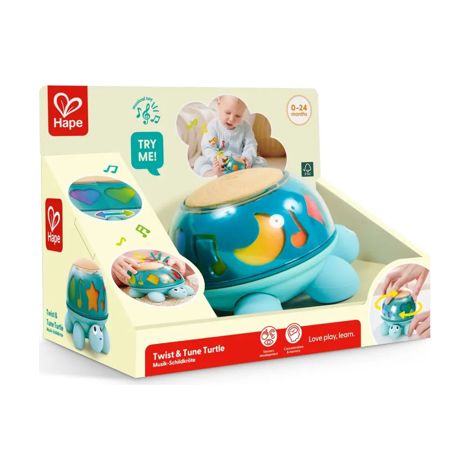 Hape E0140 Musik-Schildkröte