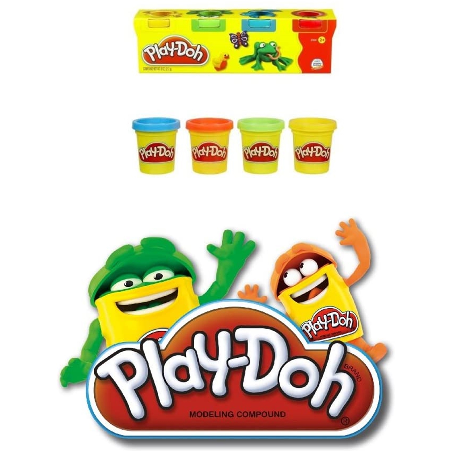 Hasbro 23241EU4 Hasbro 23241EU4 Play-Doh Schulknete Mini 4 Pack