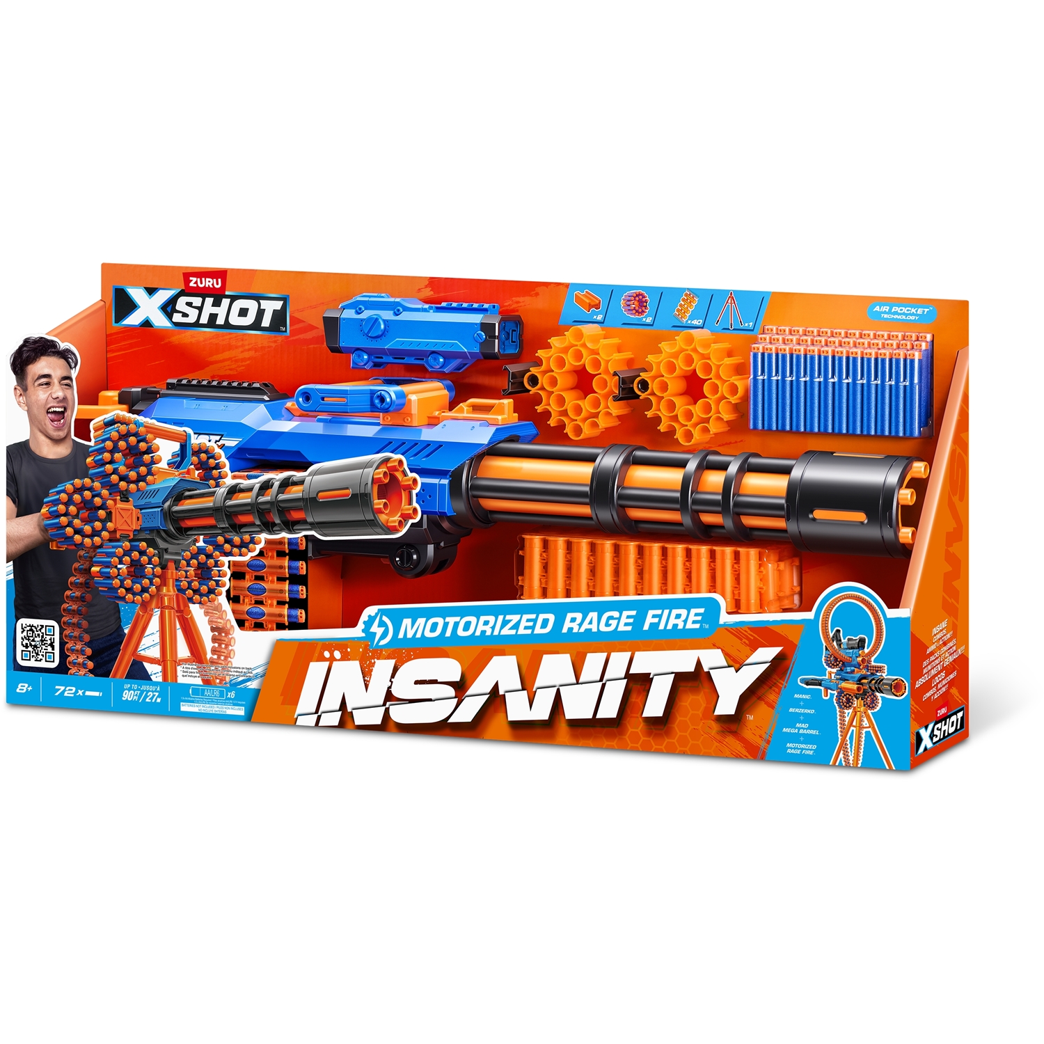 Zuru 36605 XSHOT Insanity Motorized Rage Fire