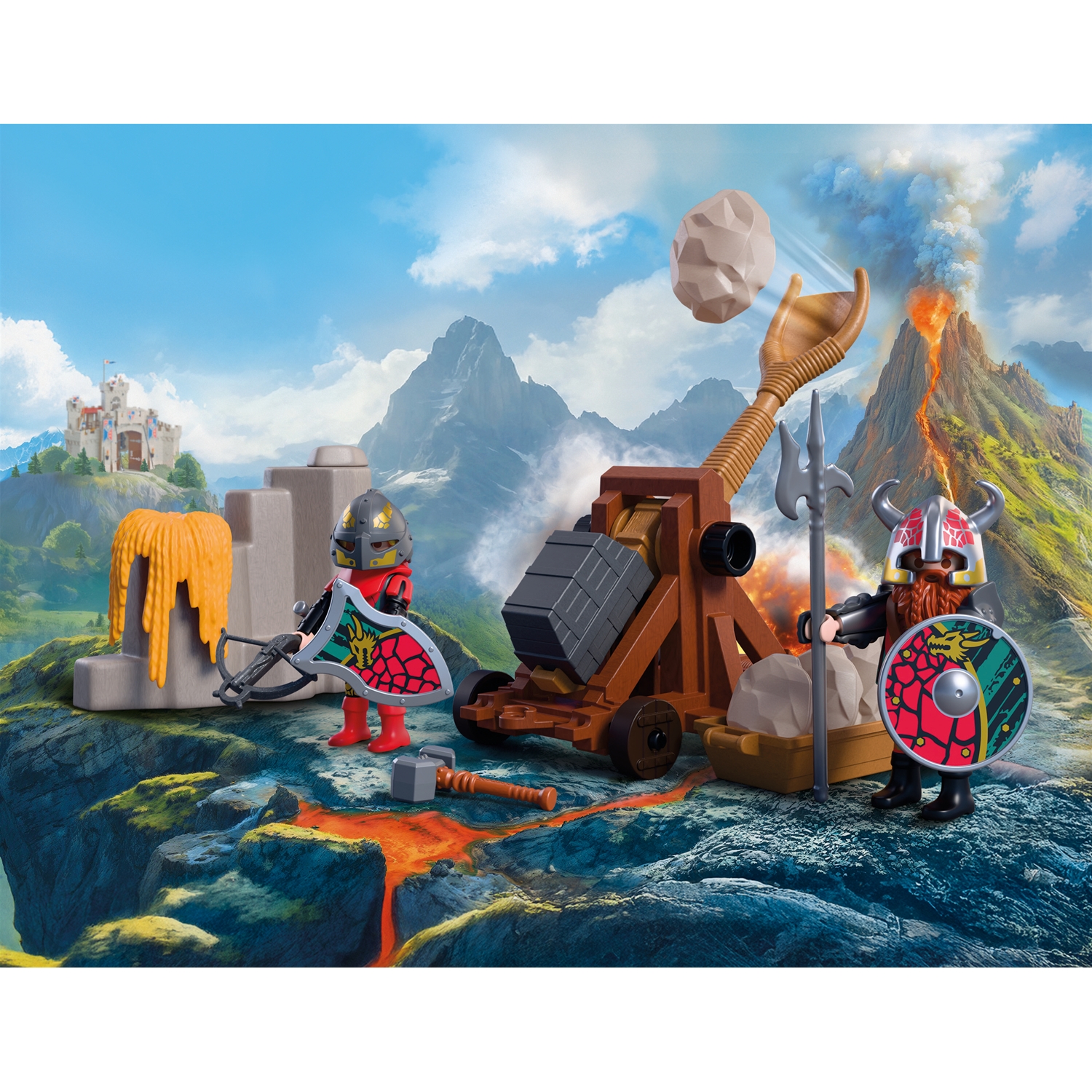 PLAYMOBIL 72117 Knights Steinkatapult Drachenritter