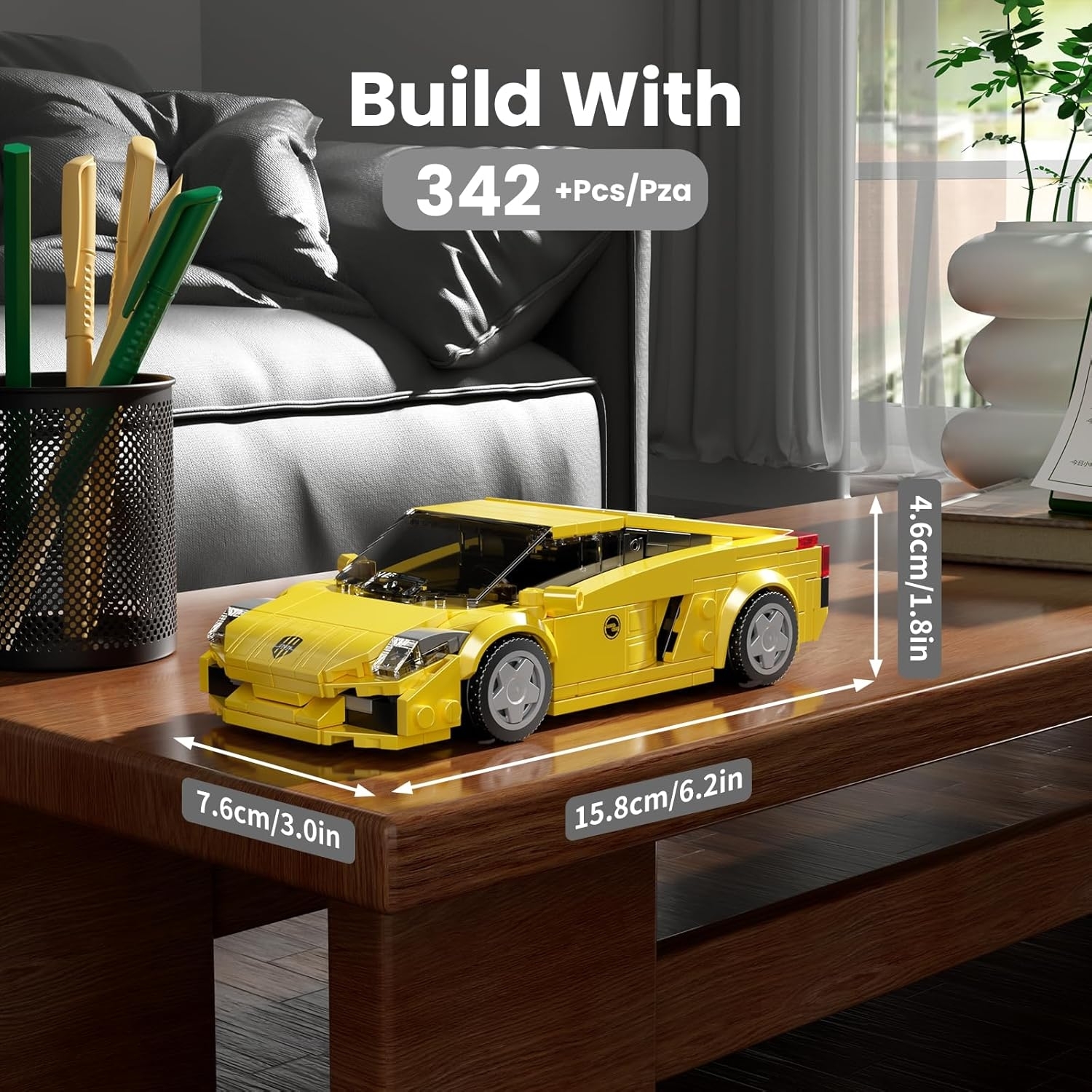 Mould King 27076 Sportwagen Lambo Gallardo + Showcase