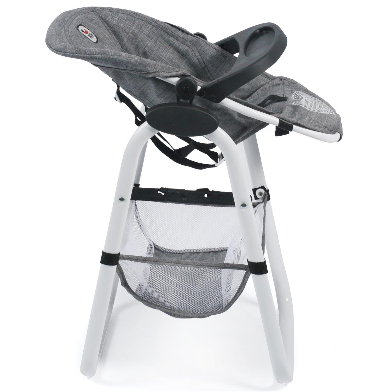 Bayer Chic 2000 655-76 Puppen-Hochstuhl, Jeans Grey